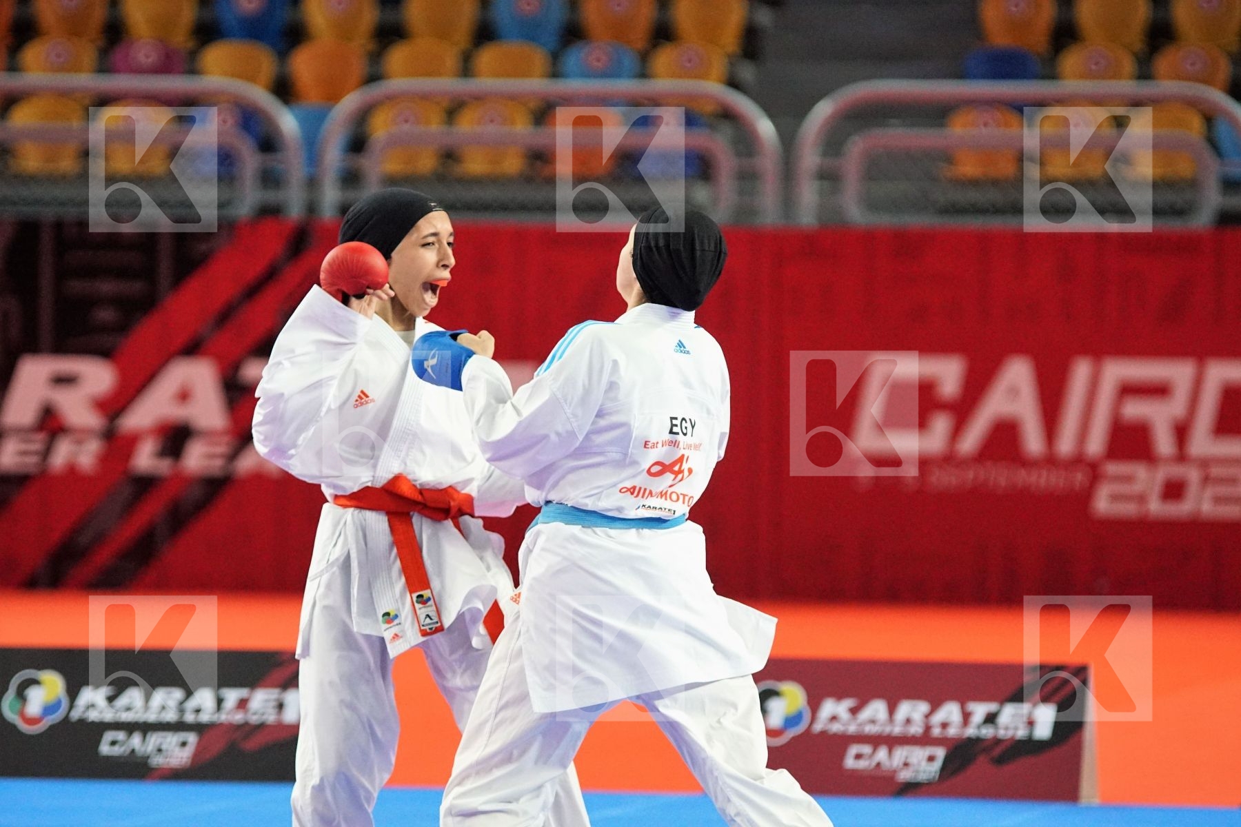 Areeg RASHED (EGYPT) vs (Yasmin Nasr ELGEWILY (EGYPT) in Female Kumite -50 Kg - Bronze bout
