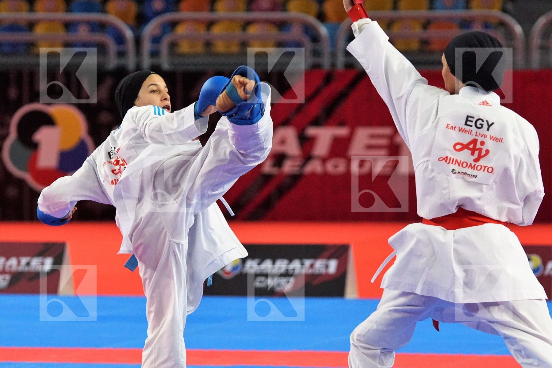 Areeg RASHED (EGYPT) vs (Yasmin Nasr ELGEWILY (EGYPT) in Female Kumite -50 Kg - Bronze bout