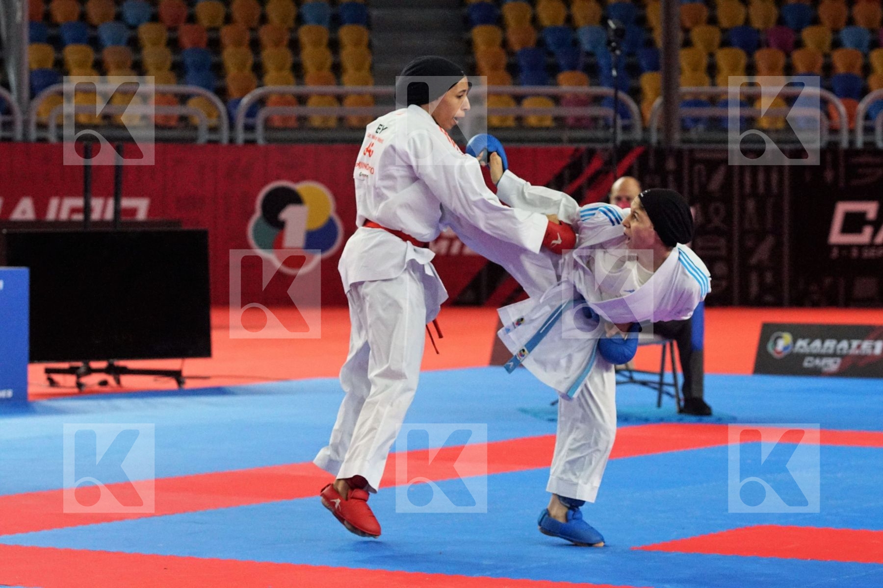 Areeg RASHED (EGYPT) vs (Yasmin Nasr ELGEWILY (EGYPT) in Female Kumite -50 Kg - Bronze bout