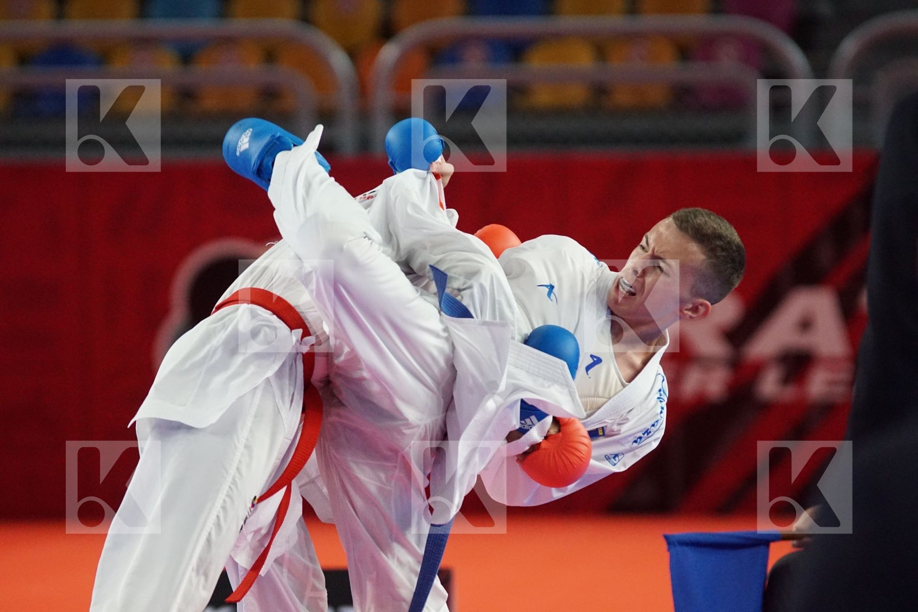 Malek SALAMA (EGYPT) vs (Viktor STEFANYUK (UKRAINE) in Male Kumite -60 Kg - Bronze bout