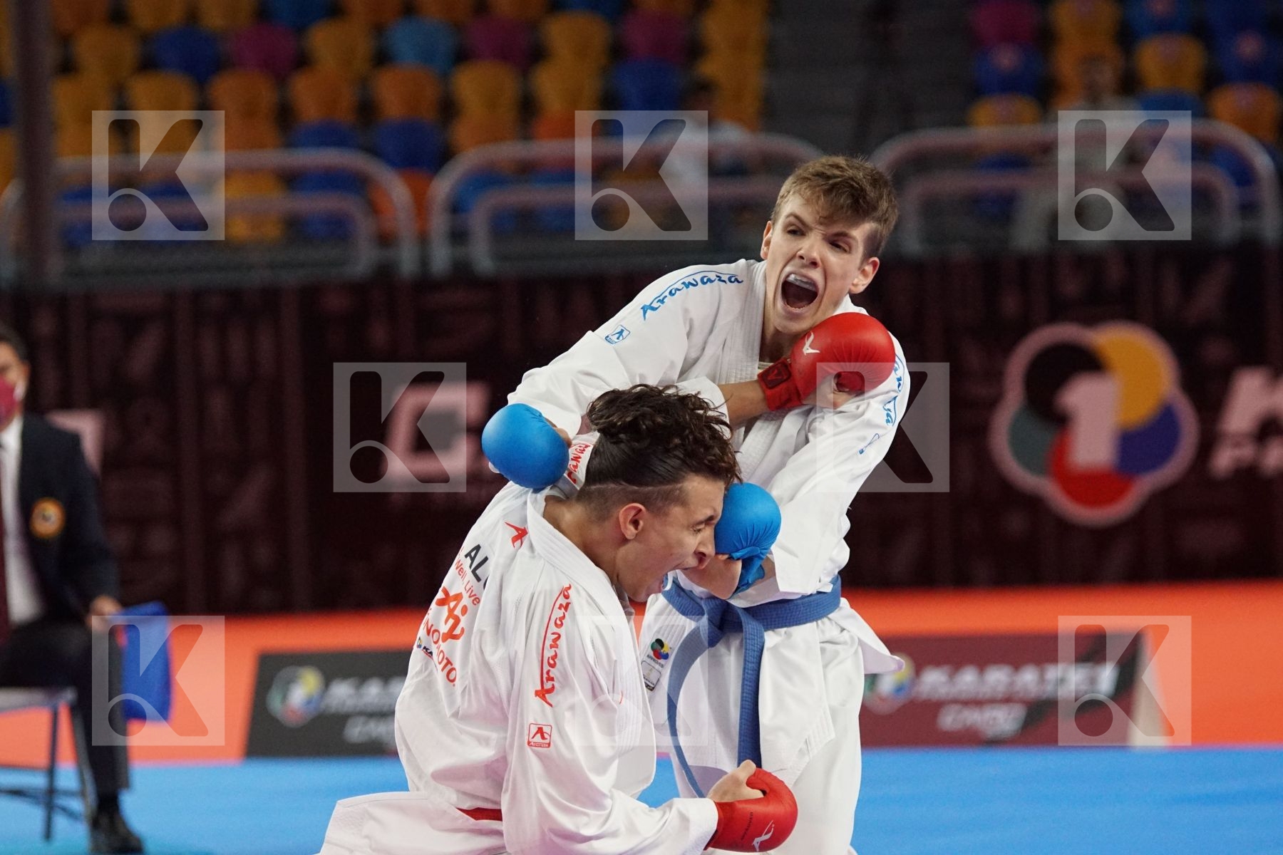 Sami TAS (ALGERIA) vs (Nikita FILIPOV (UKRAINE) in Male Kumite -60 Kg - Bronze bout
