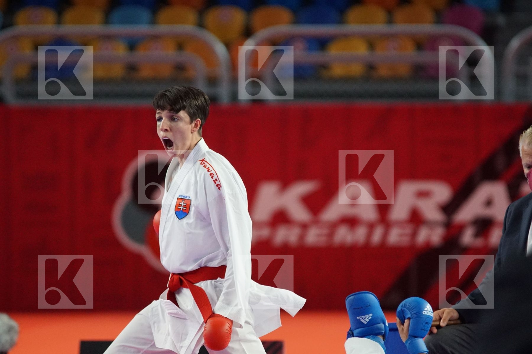 Hana KUKLOVA (SLOVAKIA) vs (Valeria KUMIZAKI (BRAZIL) in Female Kumite -55 Kg - Bronze bout