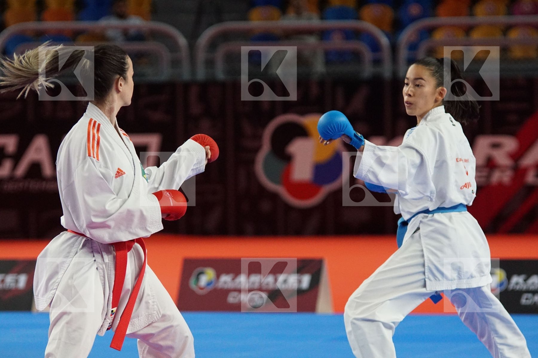 Carolaini Zefino PEREIRA (BRAZIL) vs (Maya SHAERER (SWITZERLAND) in Female Kumite -55 Kg - Bronze bout
