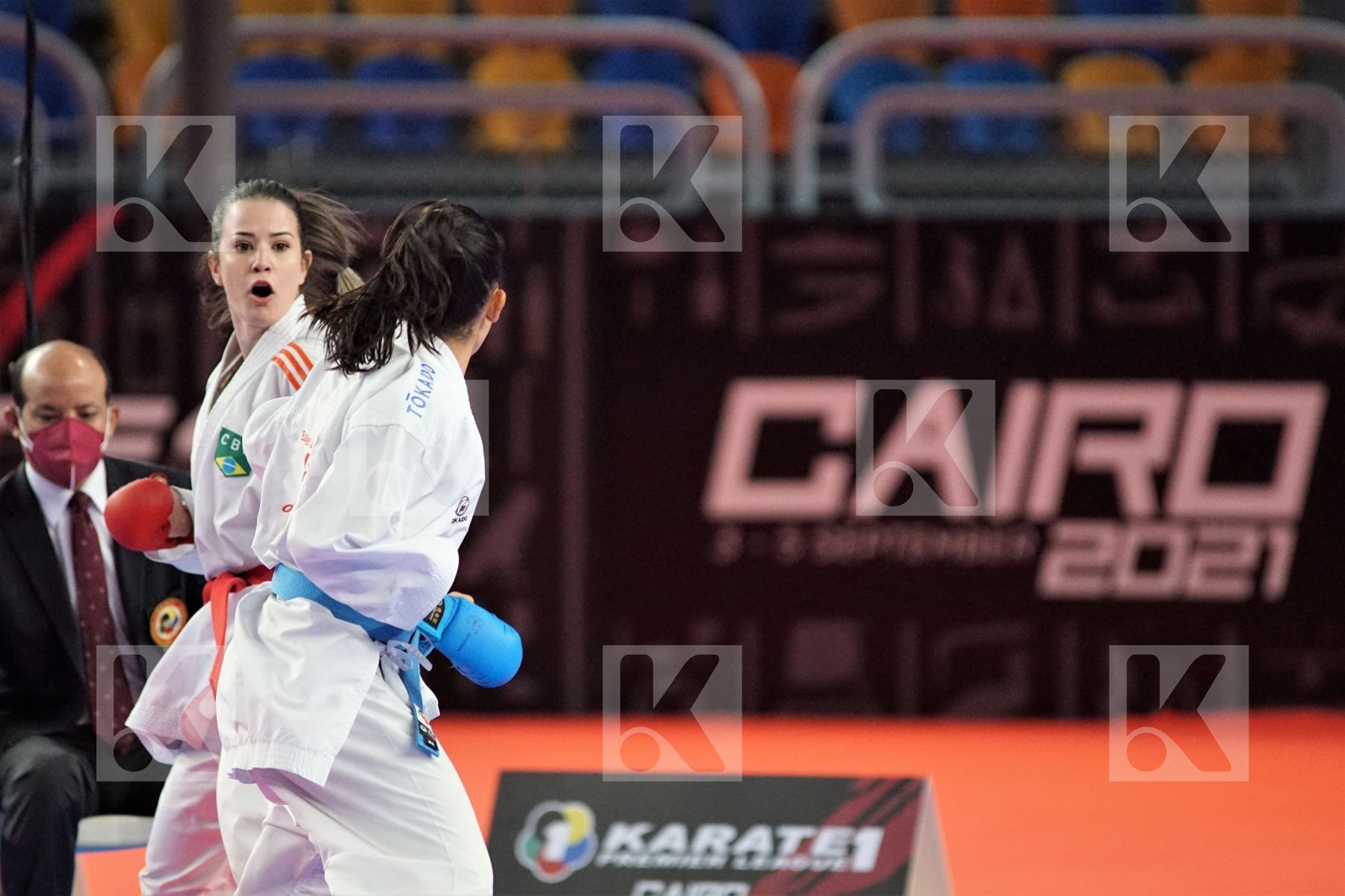 Carolaini Zefino PEREIRA (BRAZIL) vs (Maya SHAERER (SWITZERLAND) in Female Kumite -55 Kg - Bronze bout