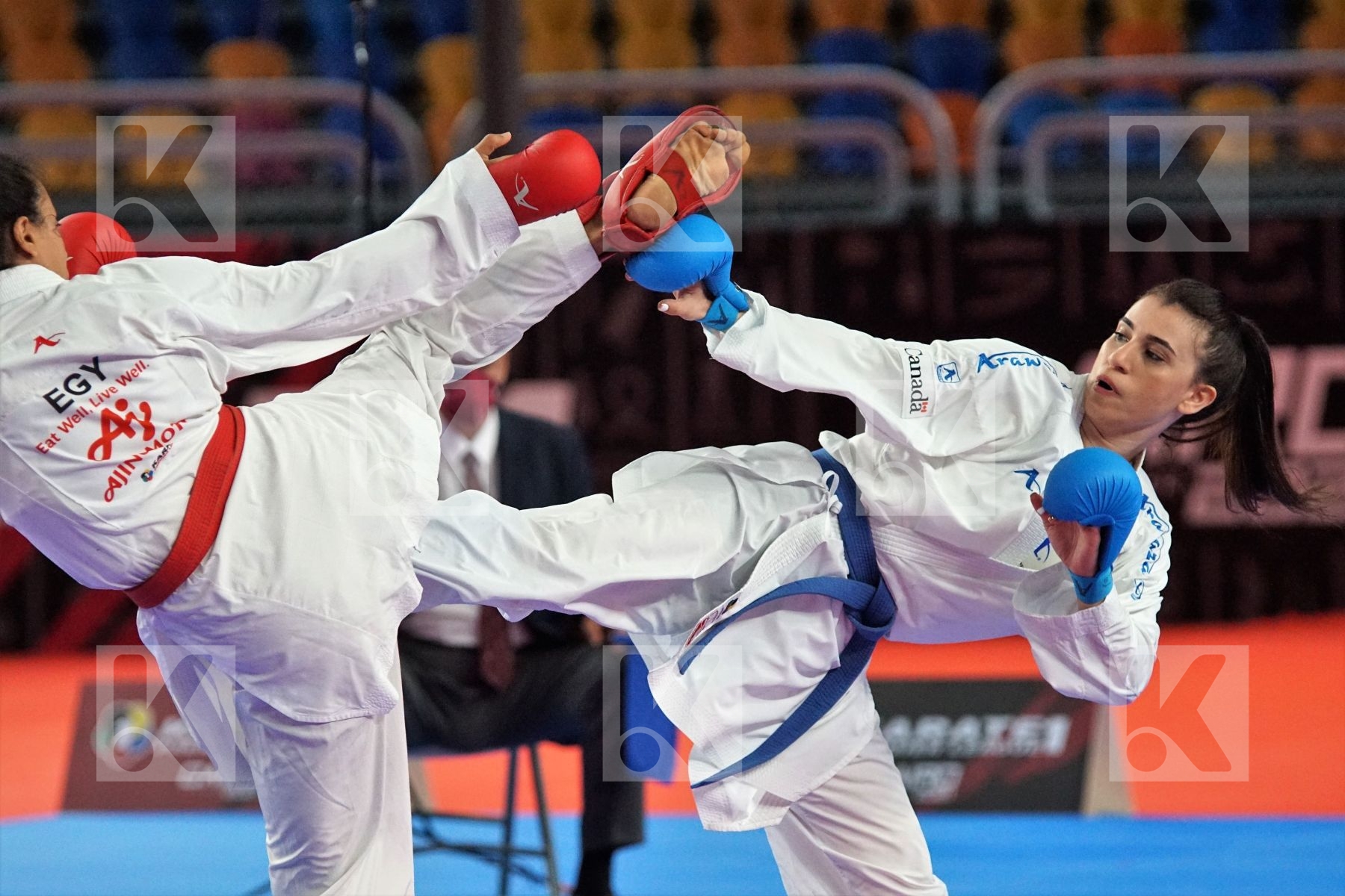 Noursin ALI (EGYPT) vs (Haya JUMAA (CANADA) in Female Kumite -61 Kg - Bronze bout
