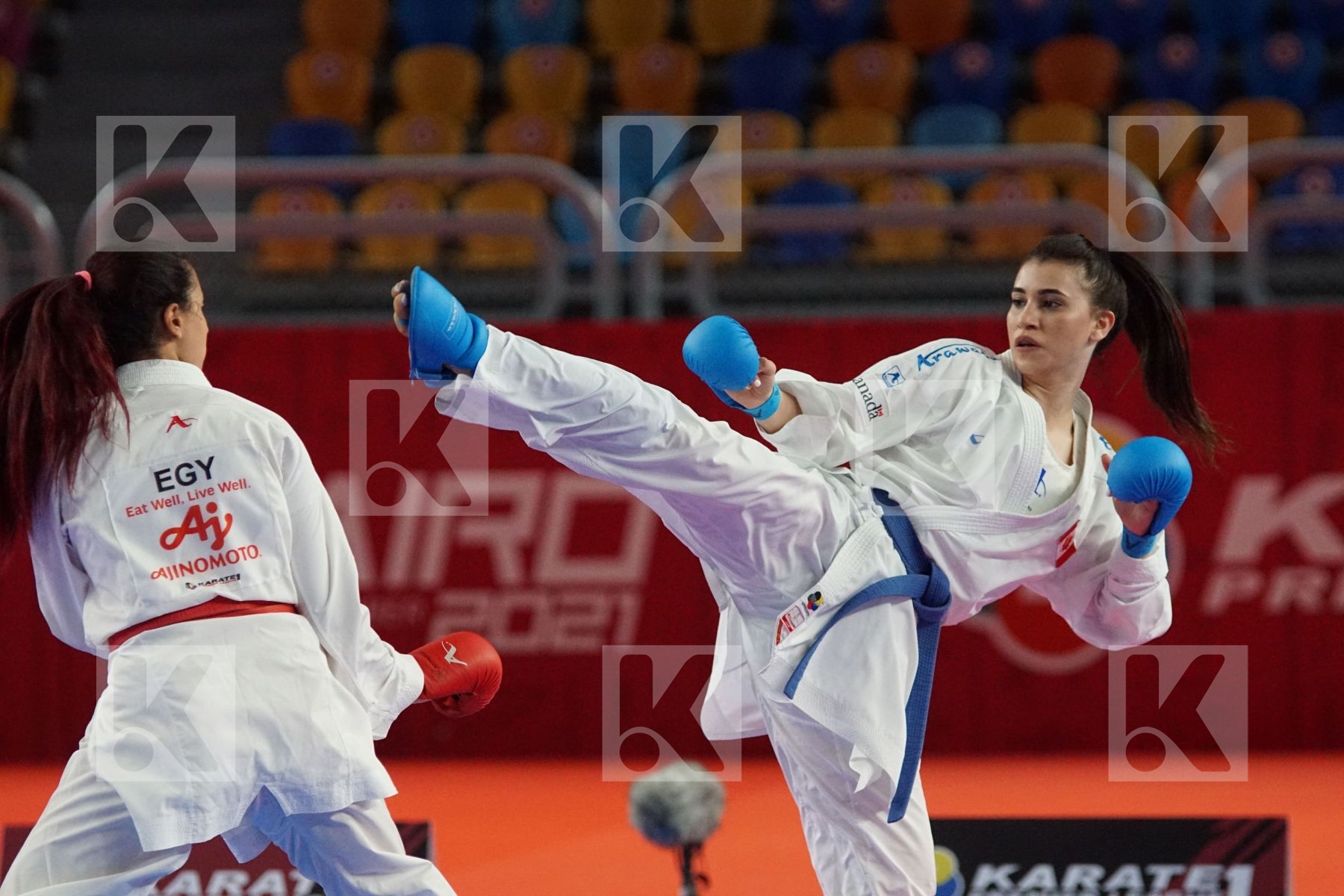 Noursin ALI (EGYPT) vs (Haya JUMAA (CANADA) in Female Kumite -61 Kg - Bronze bout