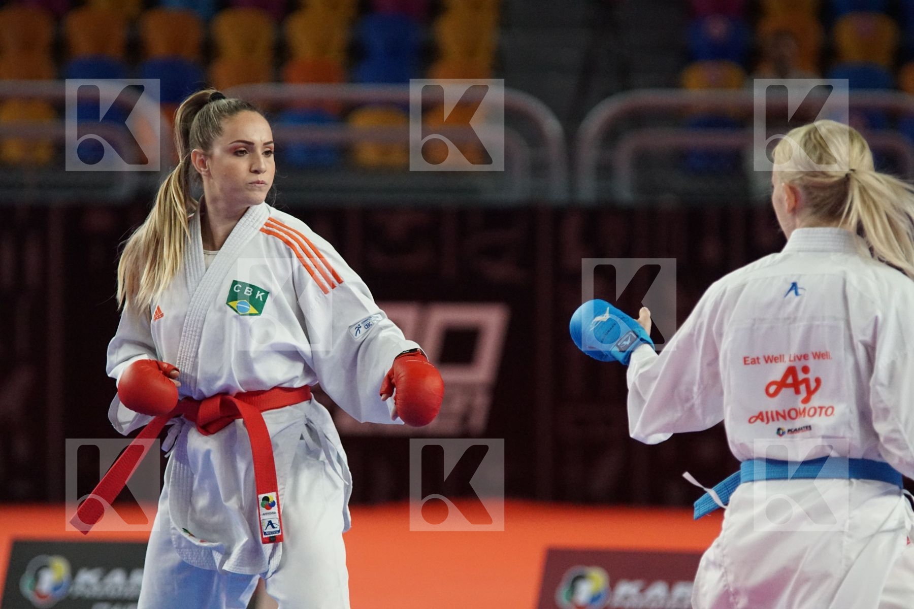 Anita SEROGINA (UKRAINE) vs (Sabrina Zefino PEREIRA (BRAZIL) in Female Kumite -61 Kg - Bronze bout