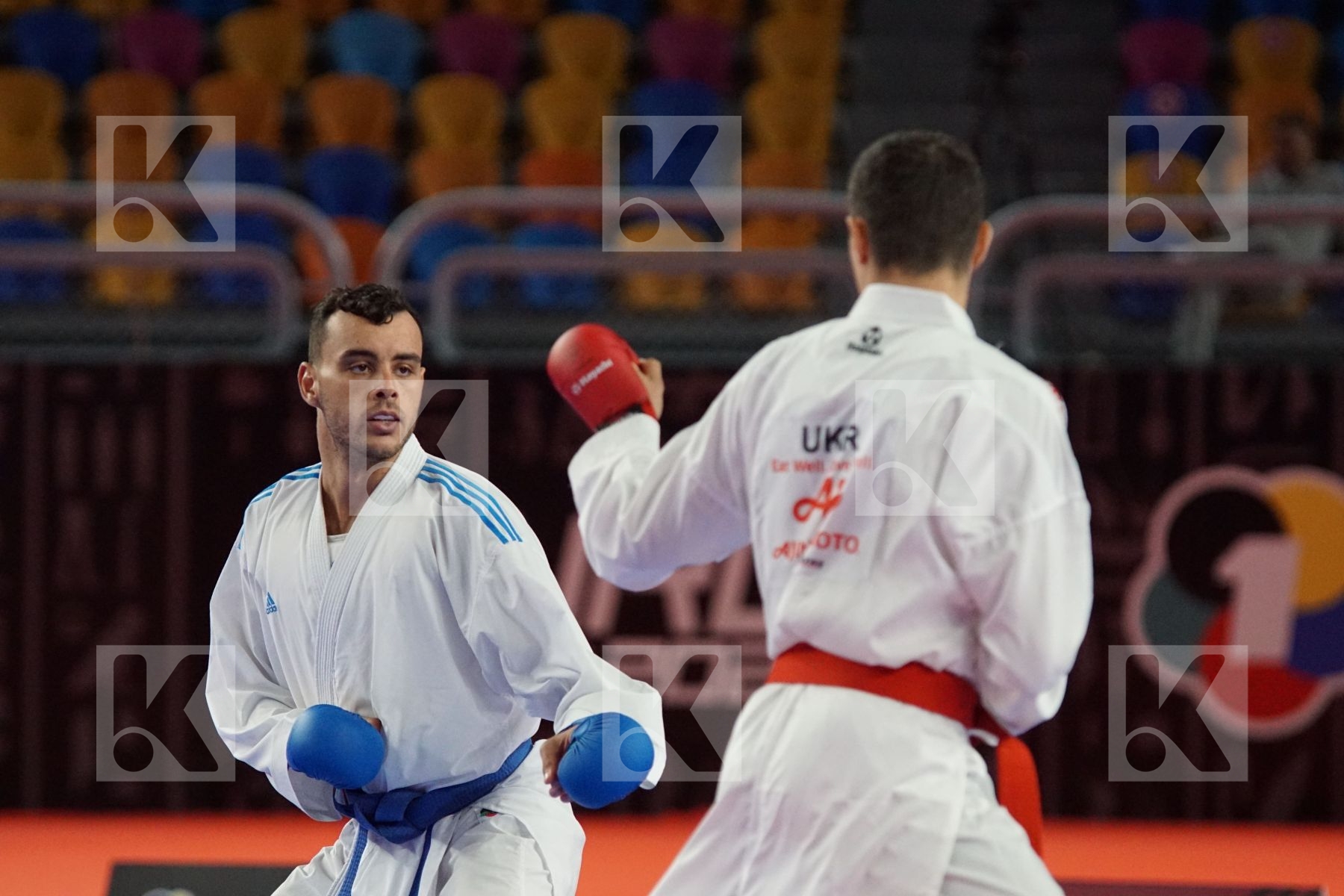 Andrii ZAPLITNYI (UKRAINE) vs (Andrea ORTENZI (ITALY) in Male Kumite -75 Kg - Bronze bout