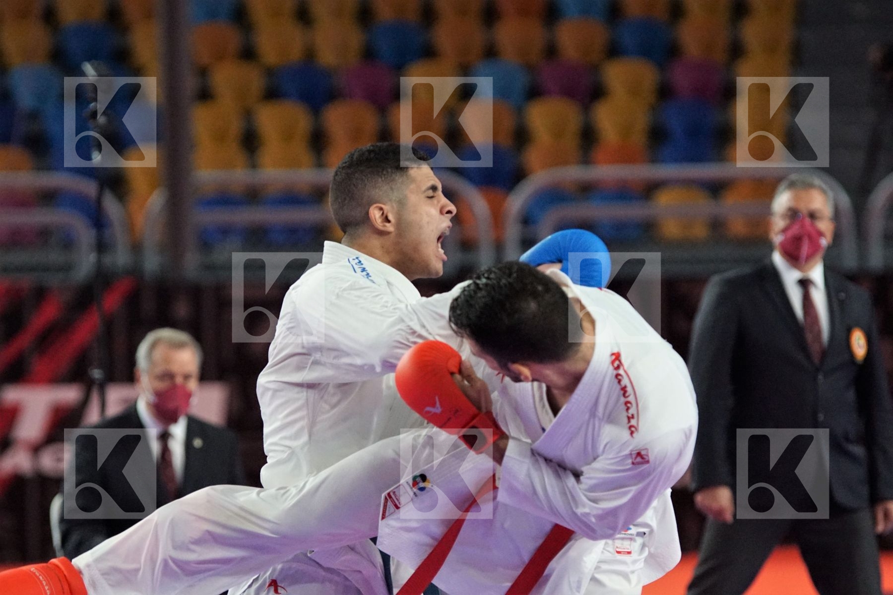 Mohamed RAMADAN (EGYPT) vs (Youssef BADAWY (EGYPT) in Male Kumite -84 Kg - Bronze bout