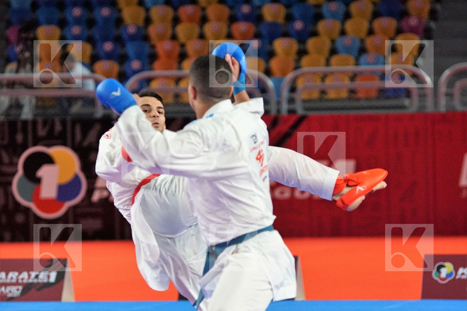 Mohamed RAMADAN (EGYPT) vs (Youssef BADAWY (EGYPT) in Male Kumite -84 Kg - Bronze bout