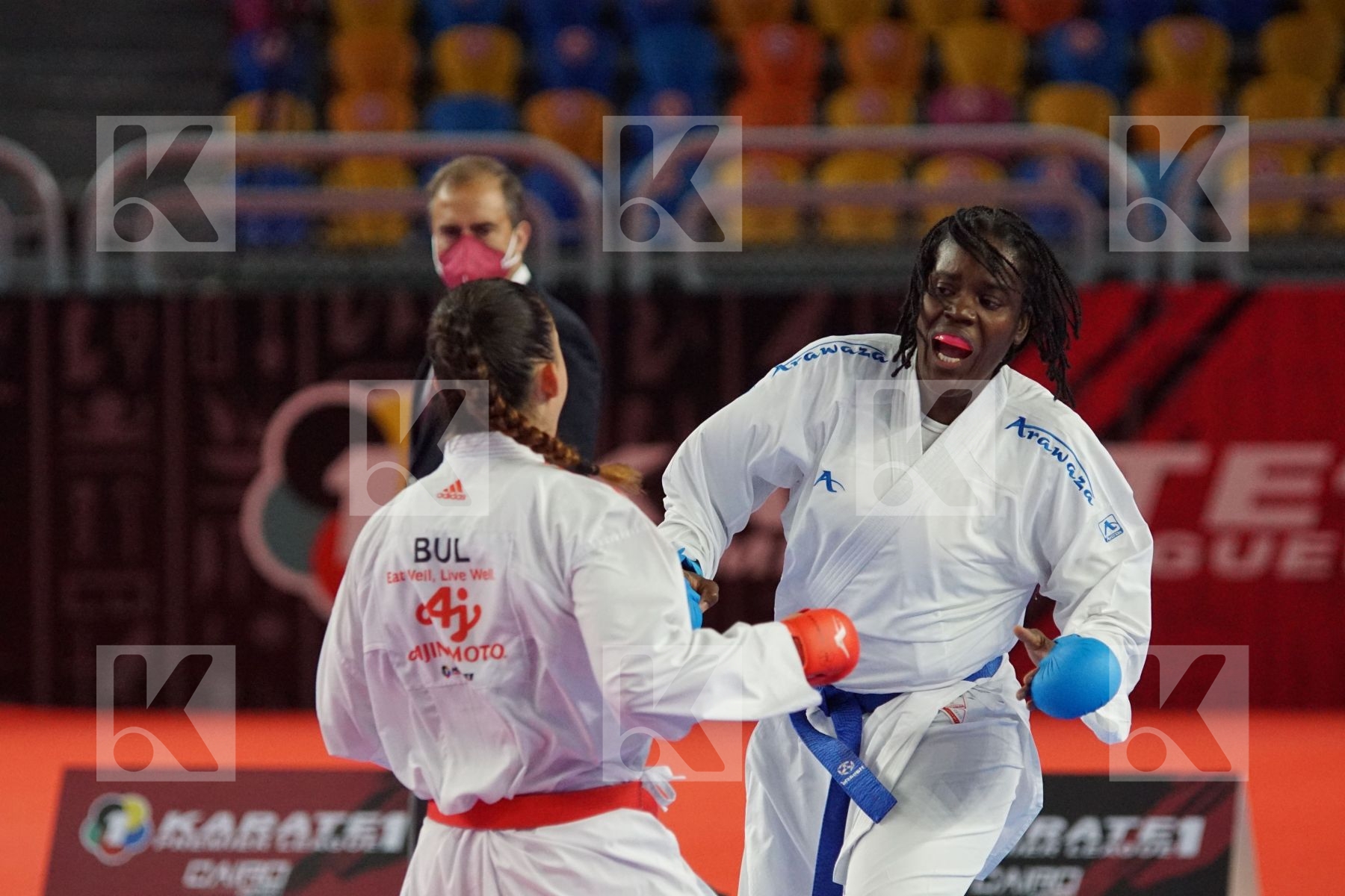 Aleksandra STUBLEVA (BUL) vs (Vanesca NORTAN (NEDERLAND) in Female Kumite 68+ Kg - Bronze bout