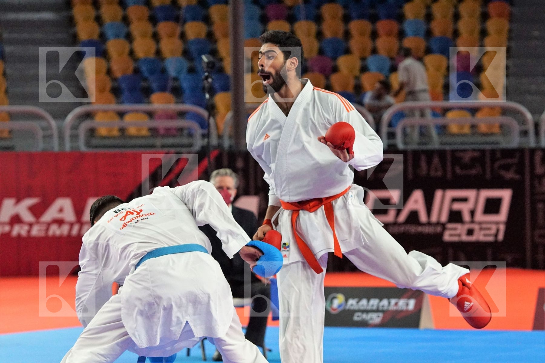 Taha Tarek MAHMOUD (EGYPT) vs (Luca COSTA (BELGIUM) in Male Kumite 84+ Kg - Bronze bout