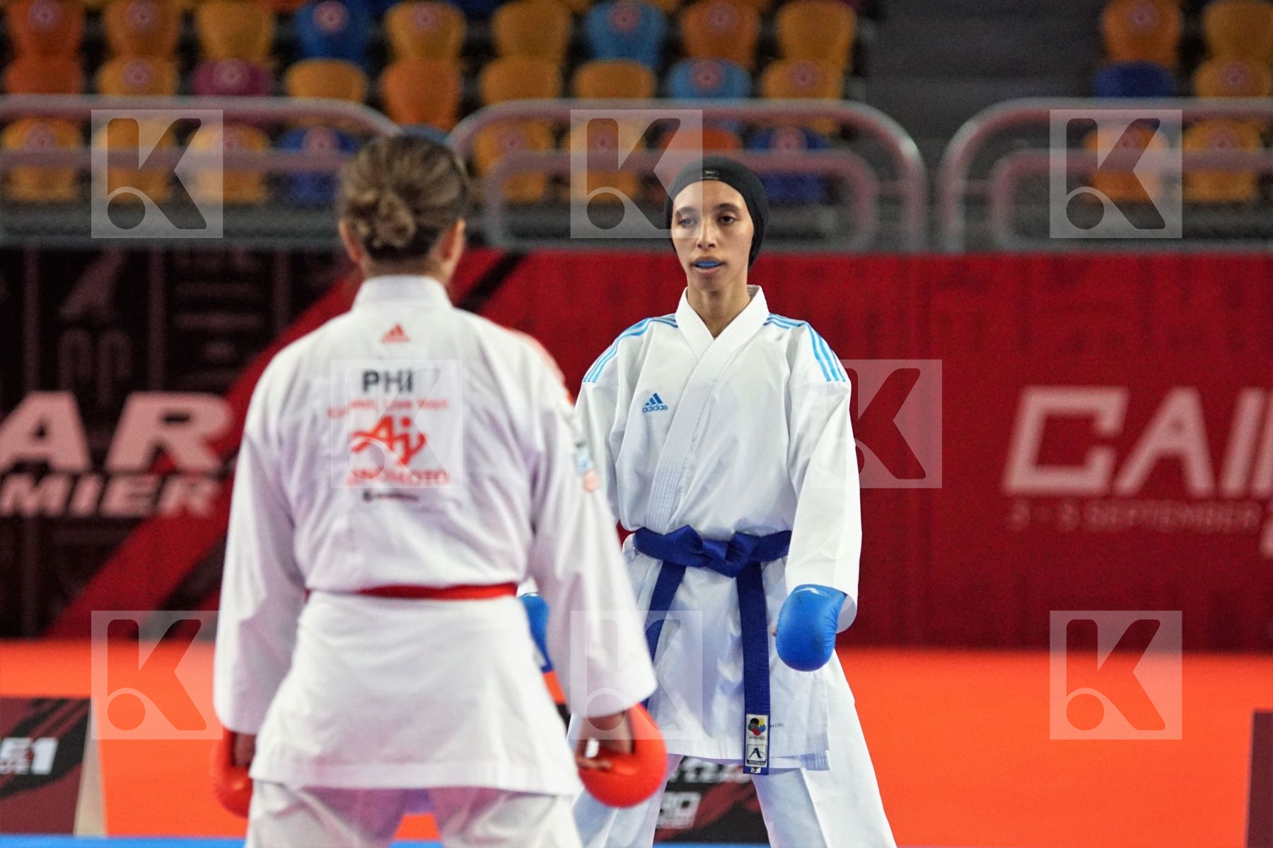Junna TSUKII (PHILIPPINES) vs (Areeg RASHED (EGYPT) in Female Kumite -50 Kg - Gold bout