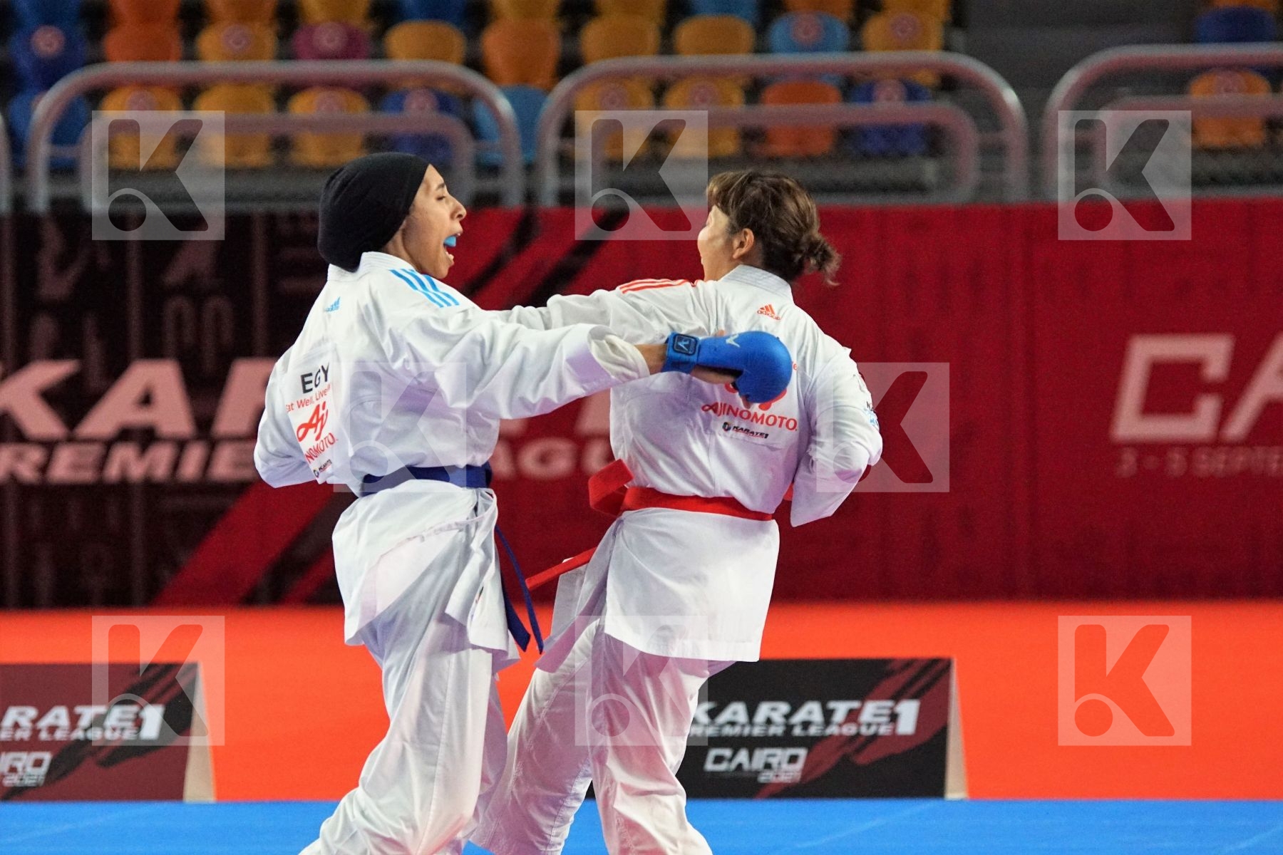 Junna TSUKII (PHILIPPINES) vs (Areeg RASHED (EGYPT) in Female Kumite -50 Kg - Gold bout