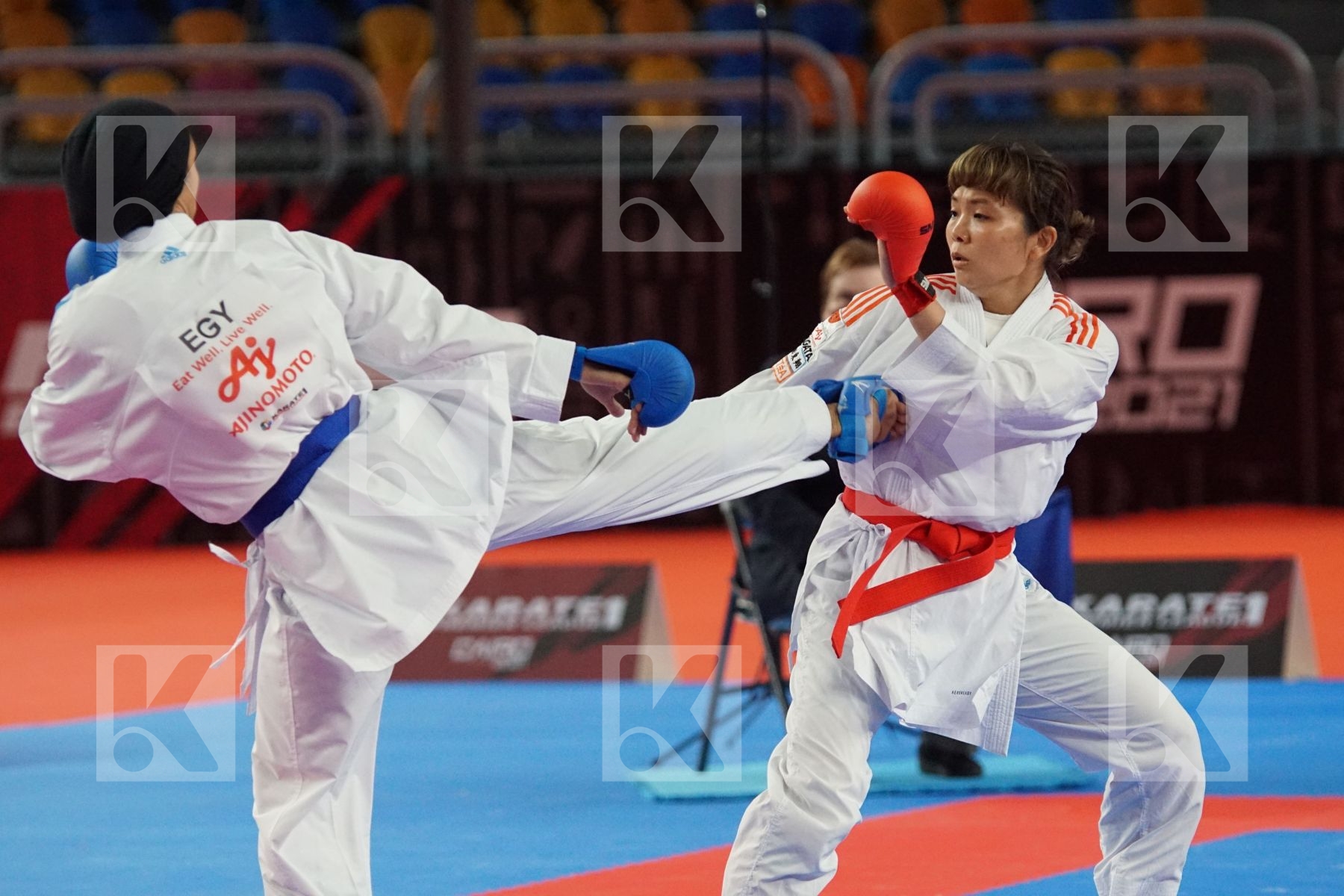 Junna TSUKII (PHILIPPINES) vs (Areeg RASHED (EGYPT) in Female Kumite -50 Kg - Gold bout