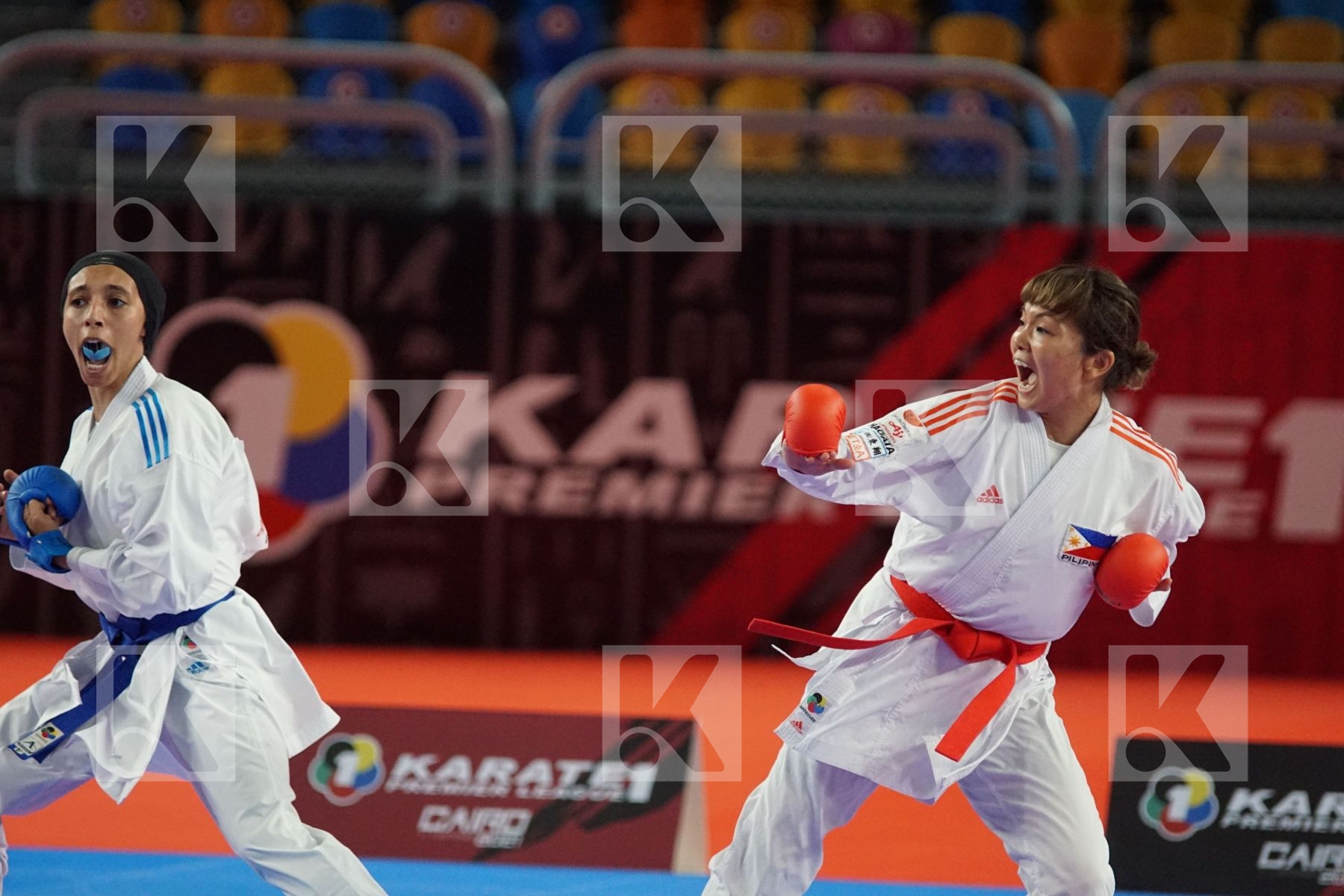 Junna TSUKII (PHILIPPINES) vs (Areeg RASHED (EGYPT) in Female Kumite -50 Kg - Gold bout