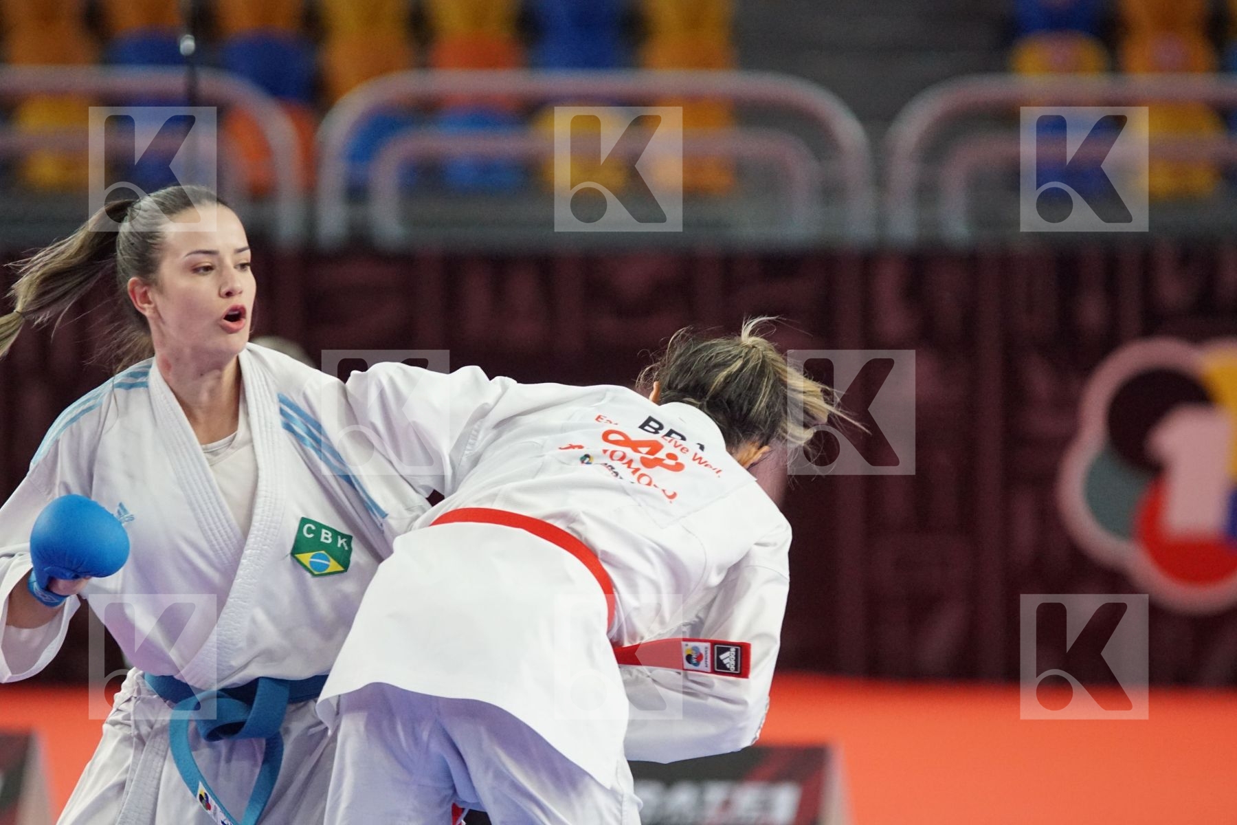 Valeria KUMIZAKI (BRAZIL) vs (Carolaini Zefino PEREIRA (BRAZIL) in Female Kumite -55 Kg - Gold bout