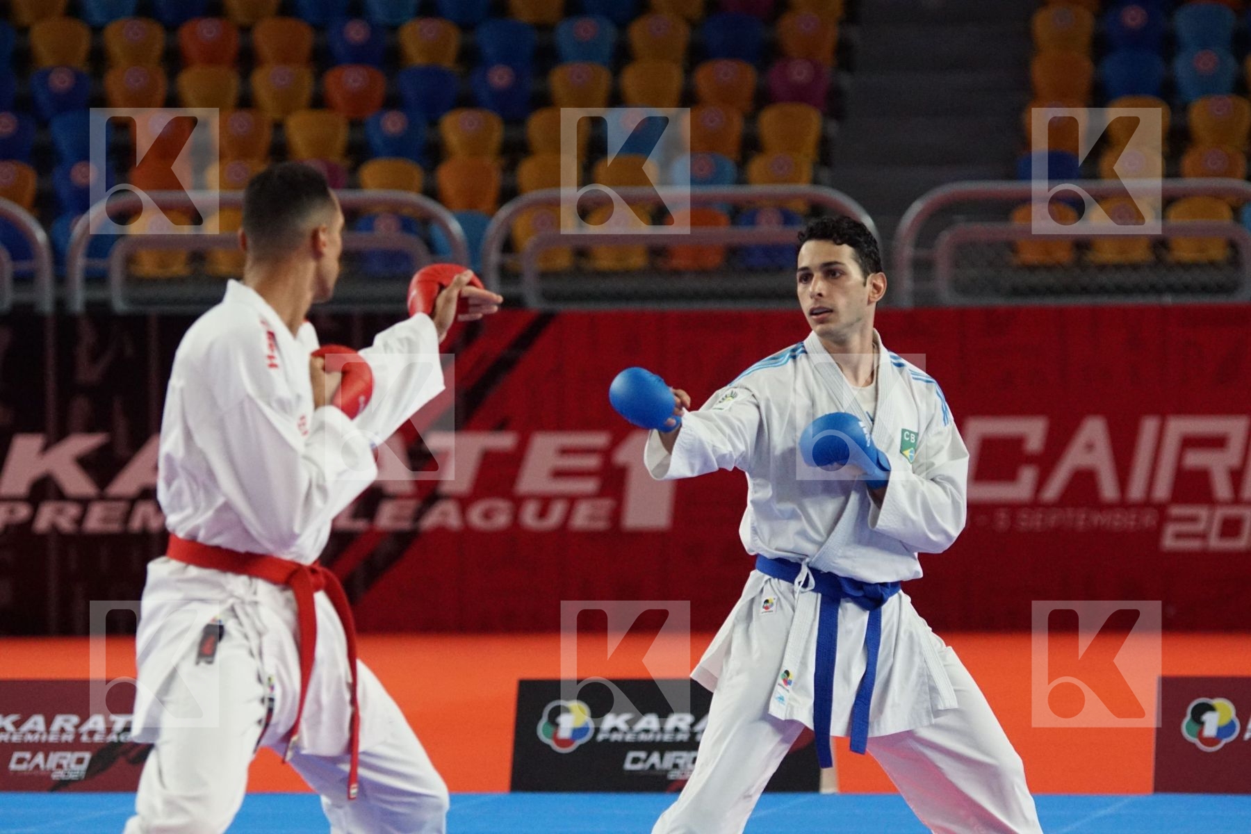 Yves Martial TADISSI (HUNGARY) vs (Vincius FIGUERA (BRAZIL) in Male Kumite -67 Kg - Gold bout