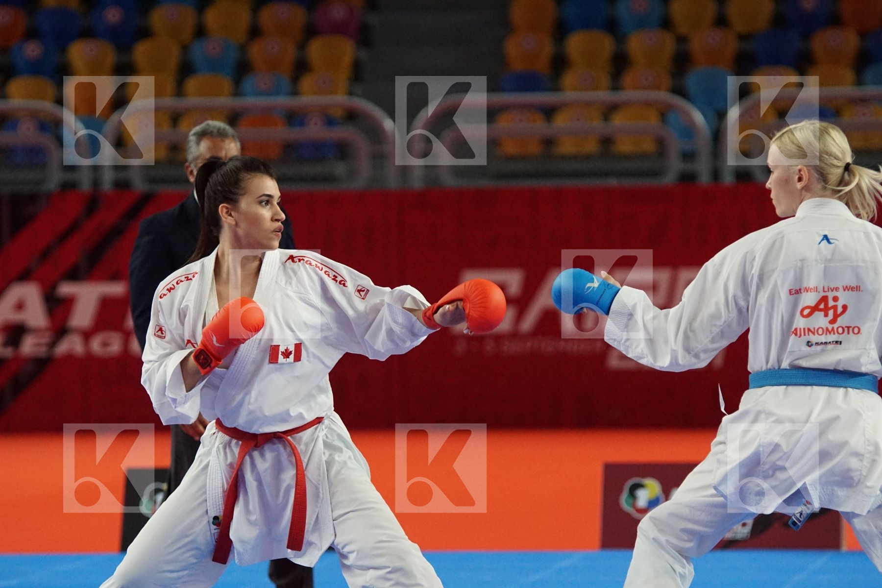 Anita SEROGINA (UKRAINE) vs (Haya JUMAA (CANADA) in Female Kumite -61 Kg - Gold bout