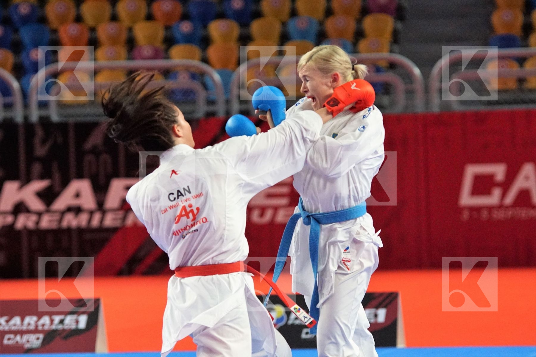 Anita SEROGINA (UKRAINE) vs (Haya JUMAA (CANADA) in Female Kumite -61 Kg - Gold bout