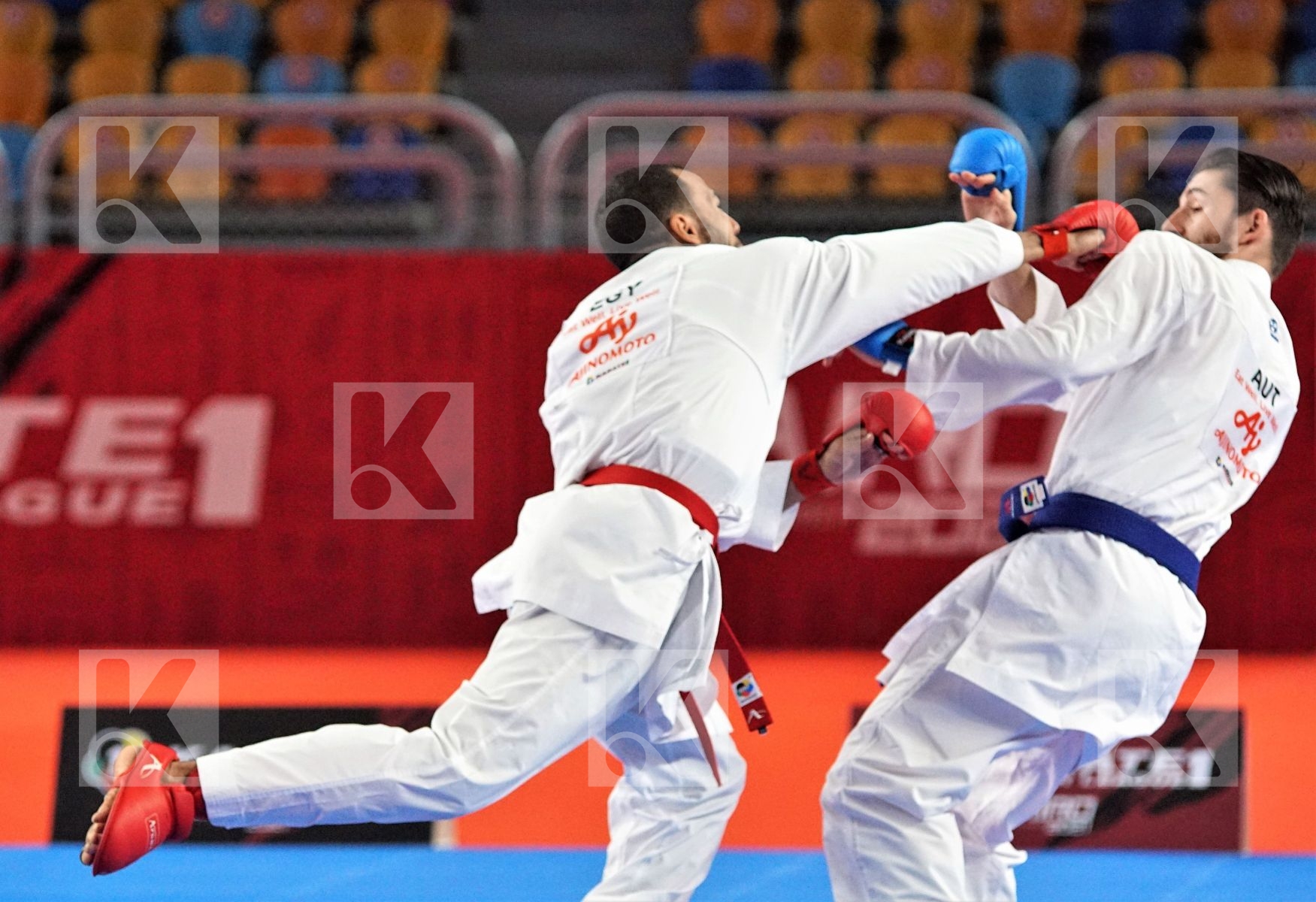 Luca RETTENBACHER (AUSTRIA) vs (Abdalla ABDELAZIZ (EGYPT) in Male Kumite -75 Kg - Gold bout