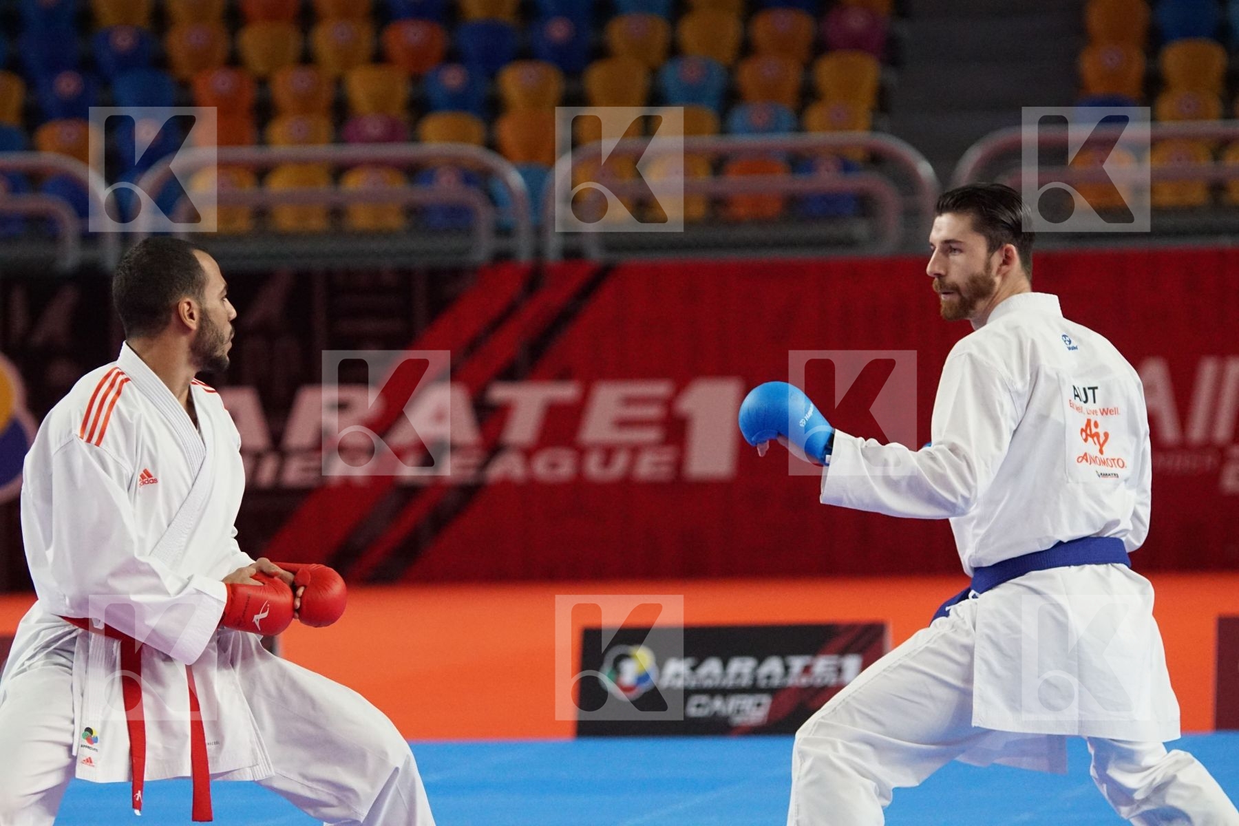 Luca RETTENBACHER (AUSTRIA) vs (Abdalla ABDELAZIZ (EGYPT) in Male Kumite -75 Kg - Gold bout