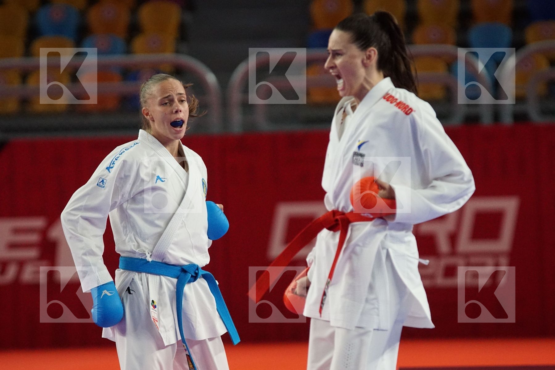 Halyna MELNYK (UKRAINE) vs (Elina SIELIEMIENIEVA (UKRAINE) in Female Kumite -68 Kg - Gold bout