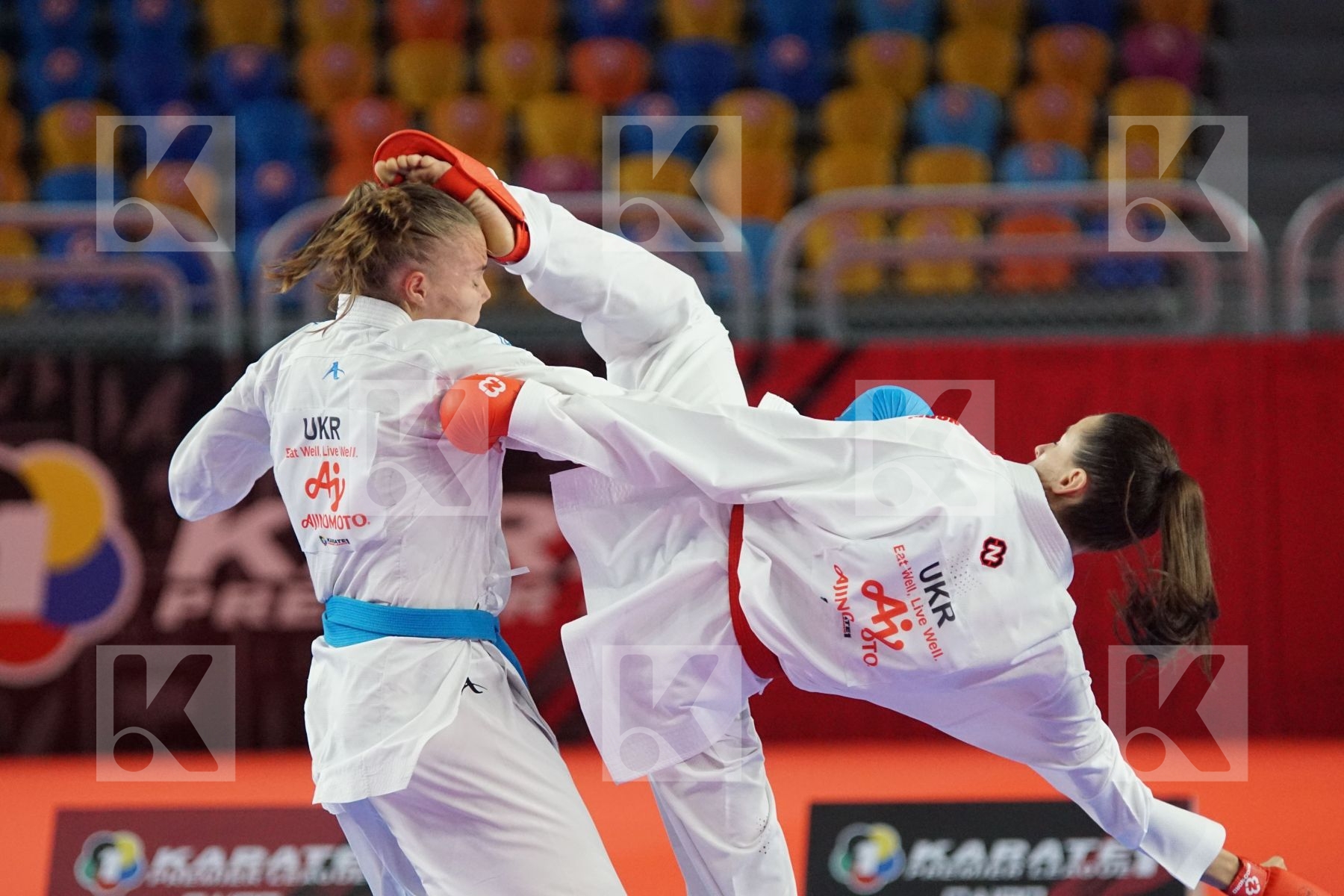 Halyna MELNYK (UKRAINE) vs (Elina SIELIEMIENIEVA (UKRAINE) in Female Kumite -68 Kg - Gold bout