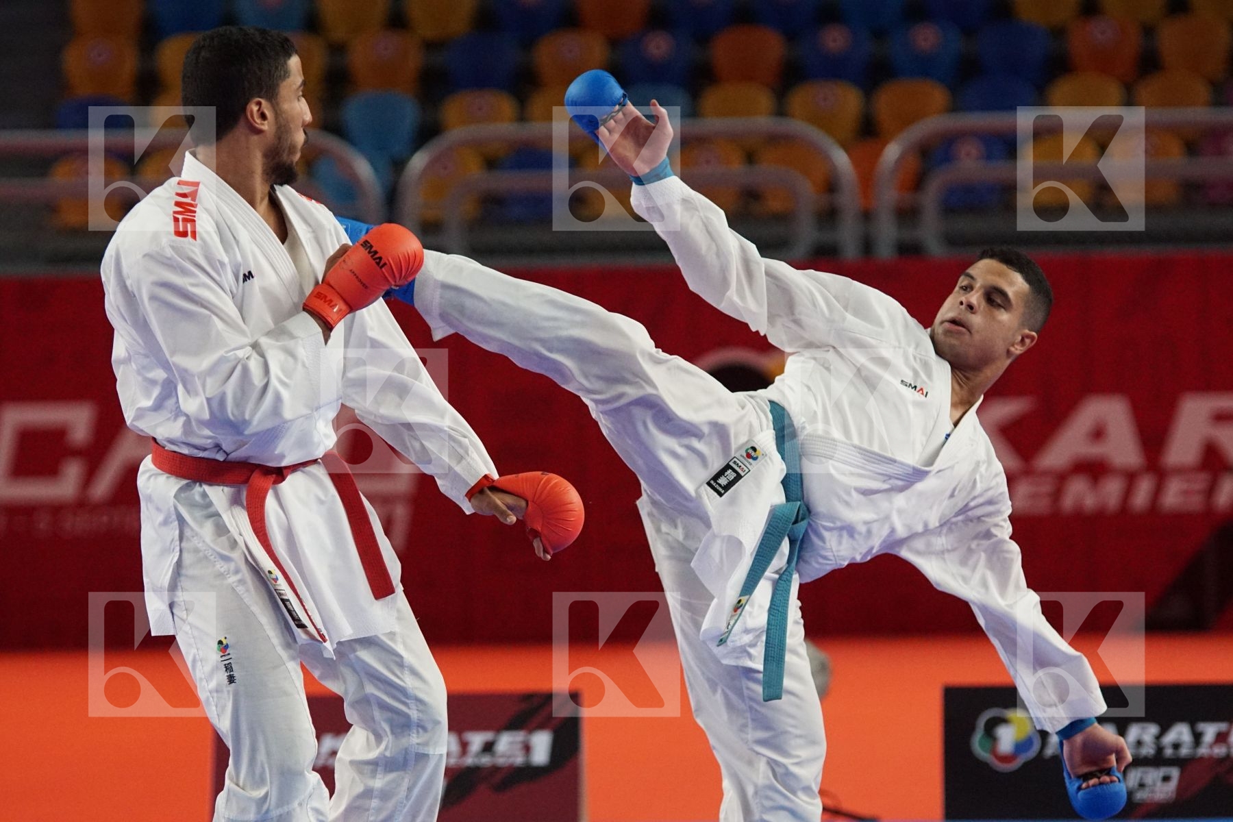 Youssef BADAWI (EGYPT) vs (Omar Ashraf MOHAMED (EGYPT) in Male Kumite -84 Kg - Gold bout