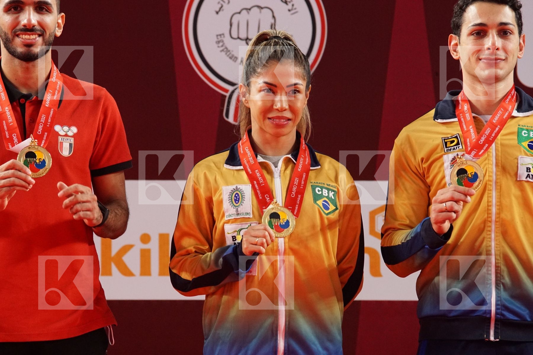 Valeria KUMIZAKI (BRAZIL) in Female Kumite -55 Kg - Podium