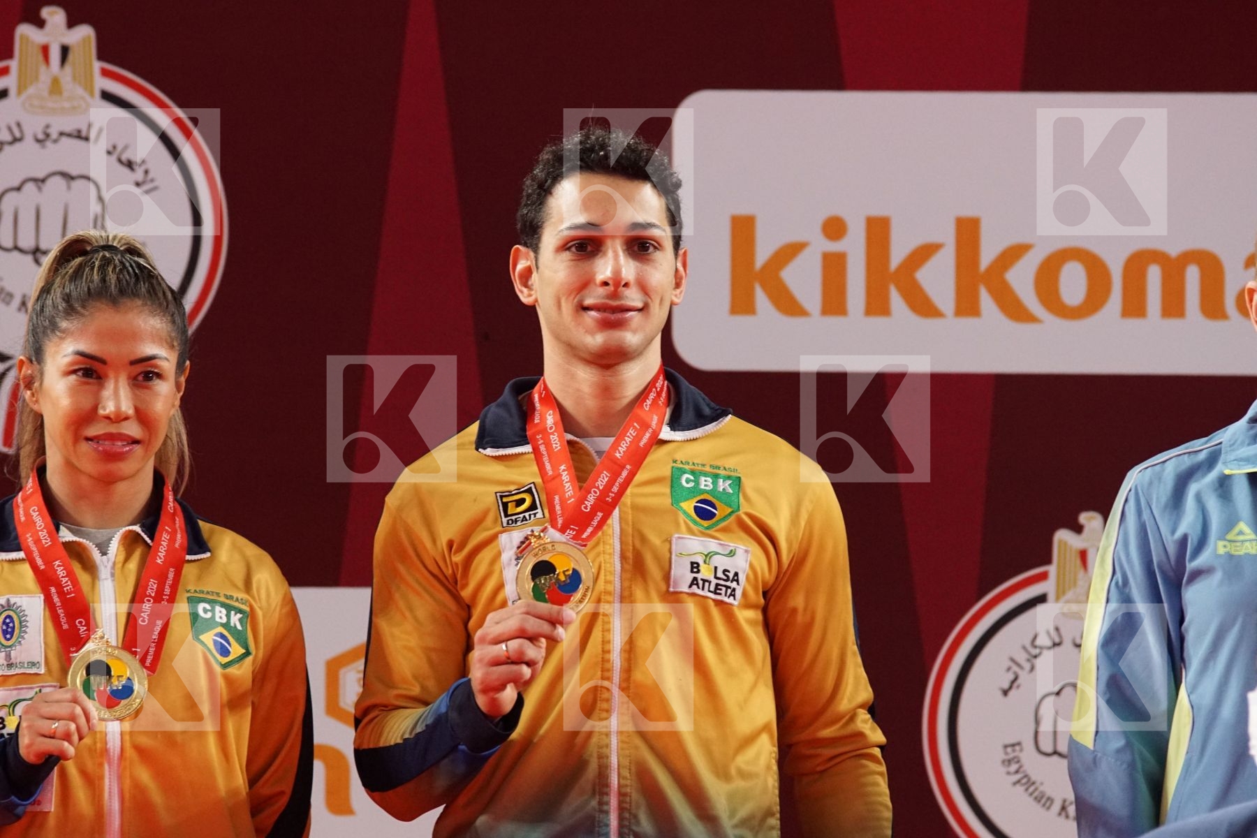 Vinicius FIGUEIRAS (BRAZIL) in Male Kumite -67 Kg - Podium