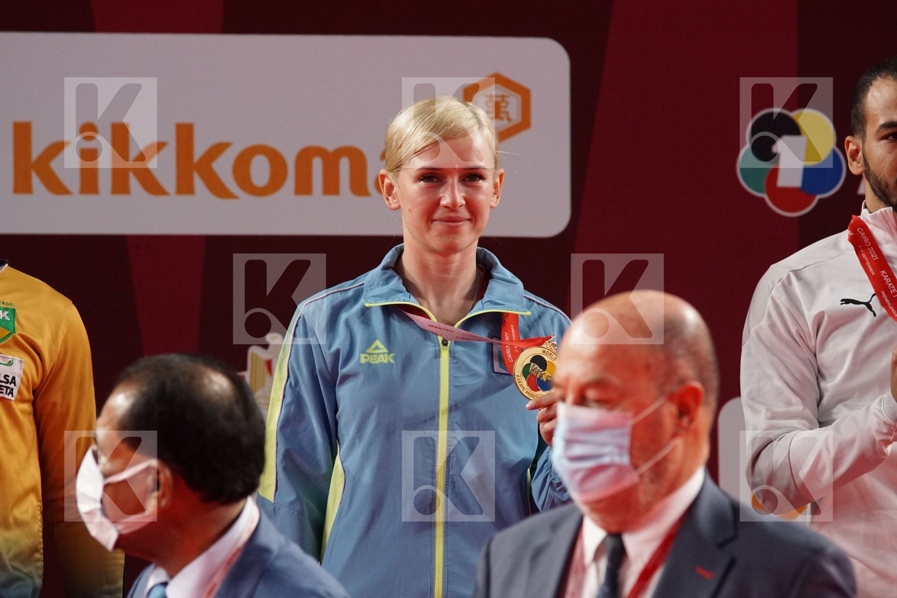 Anita SEROGINA (UKRAINE) in Female Kumite -61 Kg - Podium