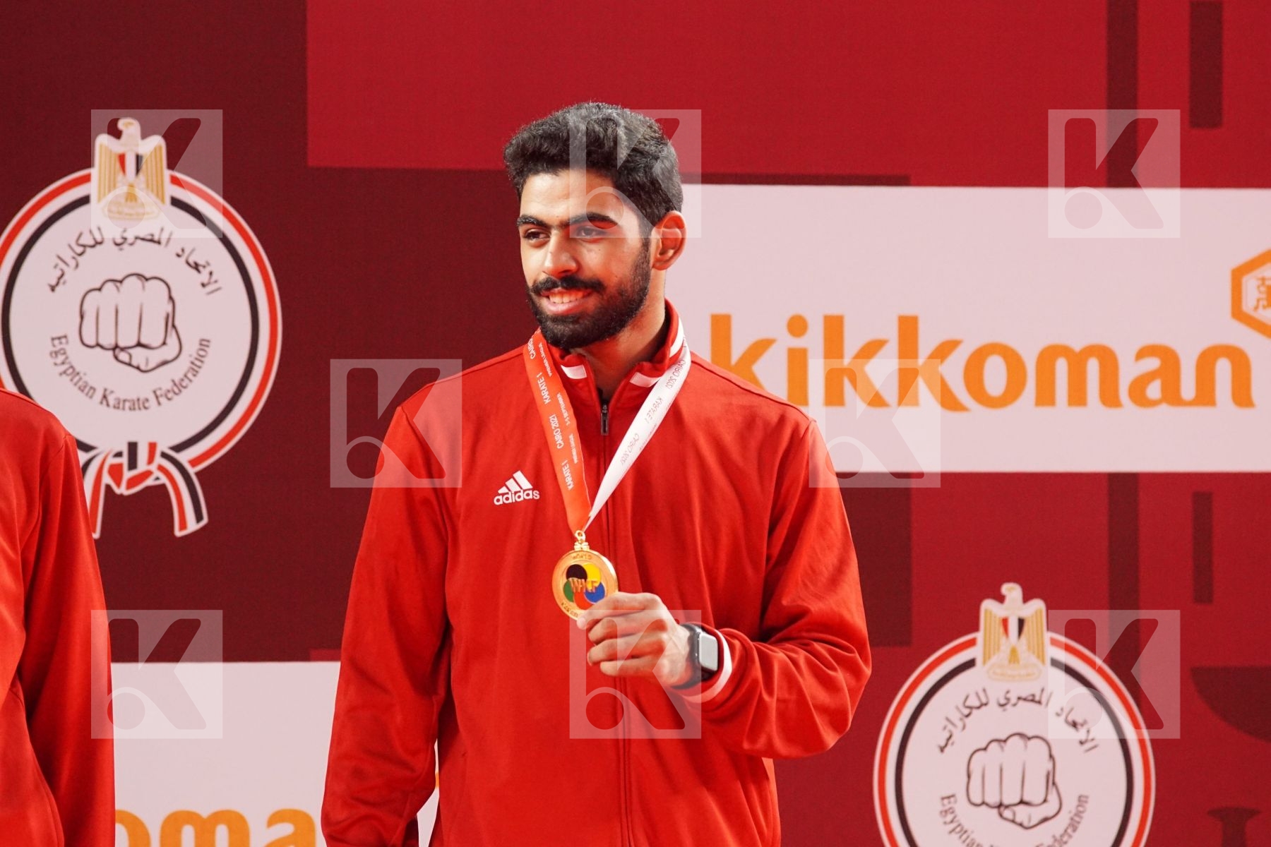 Abdalah ABDELAZIZ (EGYPT) in Male Kumite -75 Kg - Podium