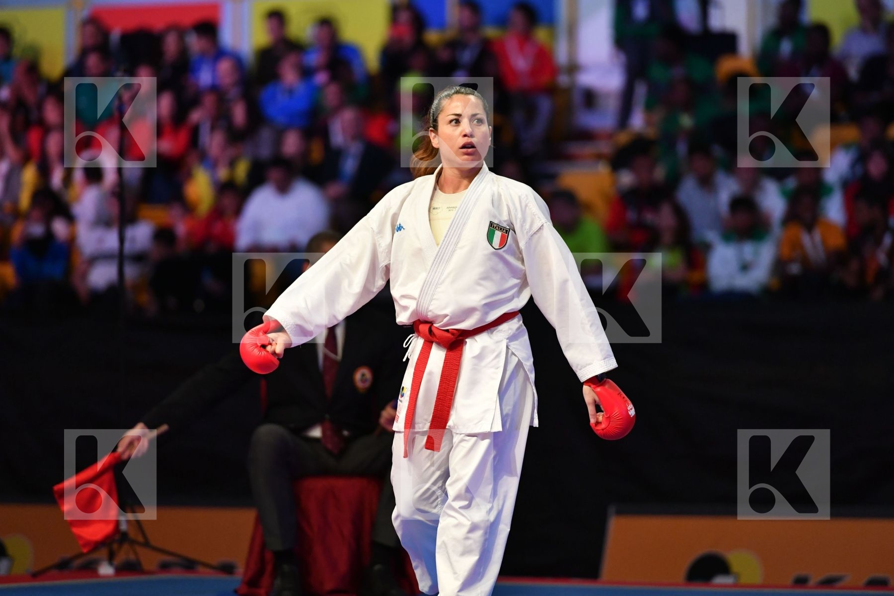 China Female kumite -61 kg Italy Pasqua Laura Yin Xiaoyan