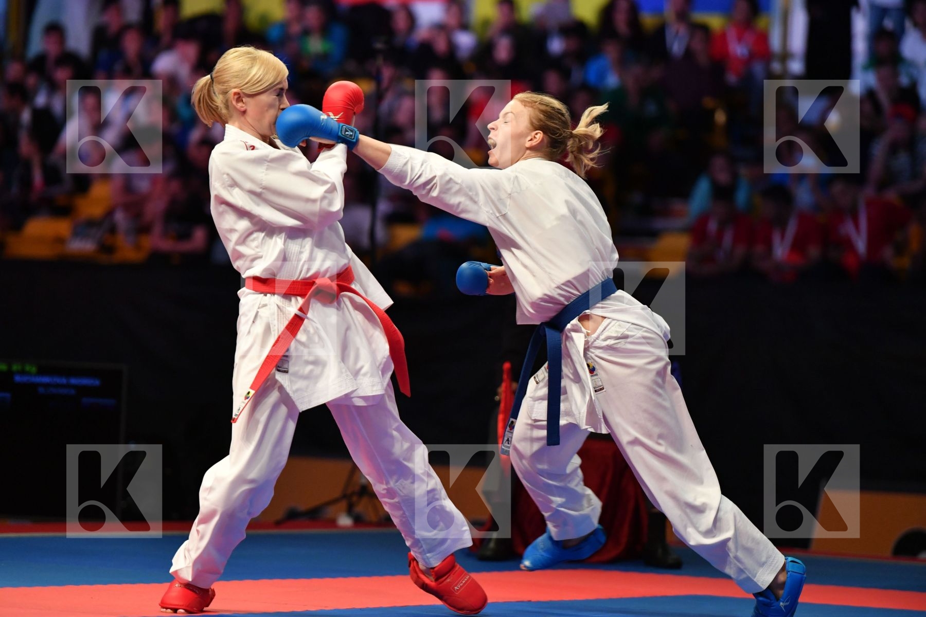 Female kumite -61 kg Serogina Anita Slovakia Suchankova Ingrida