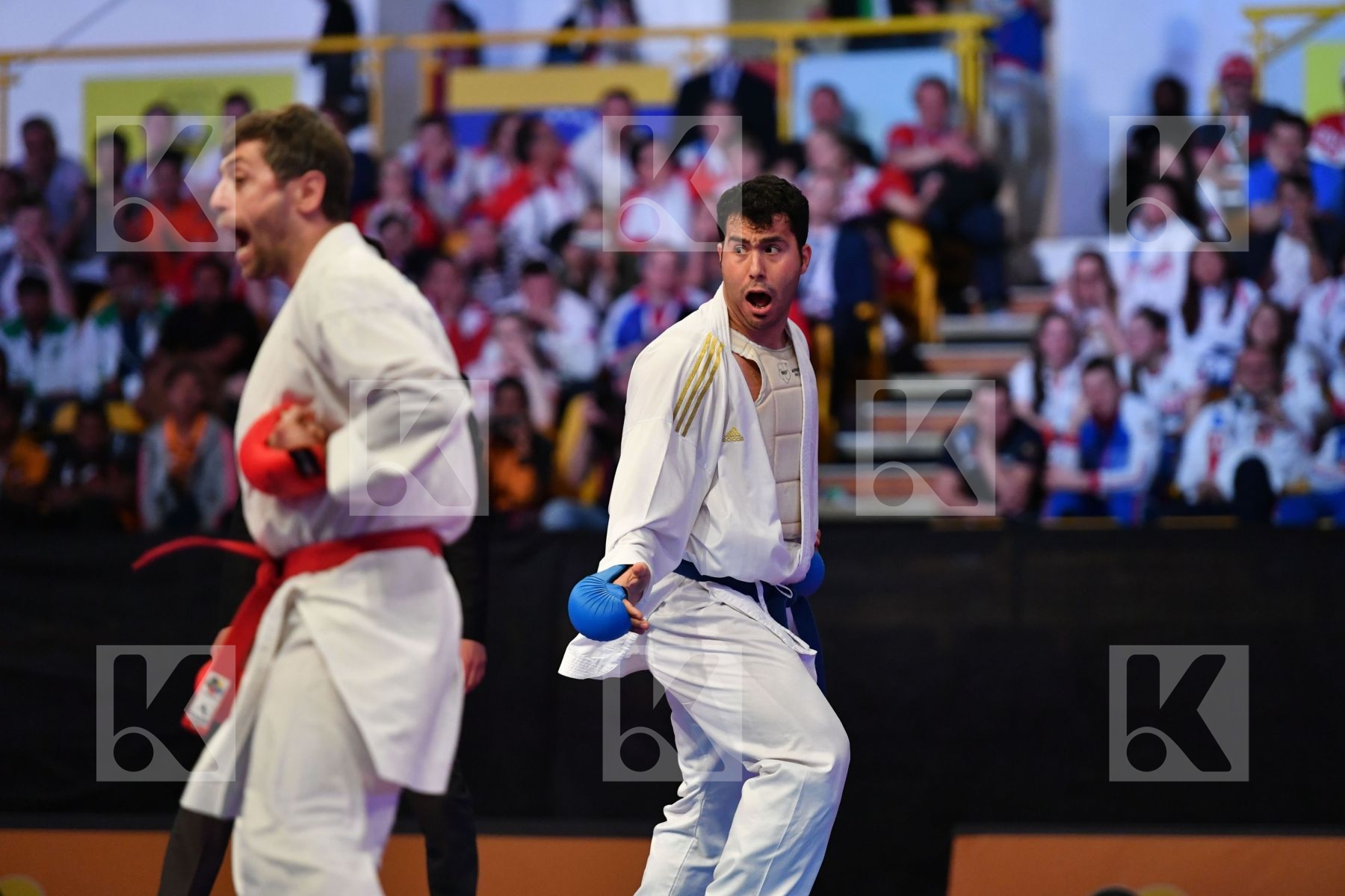 Arkania Gogita Ganjzadeh Sajad Georgia Iran Male kumite 84+ kg