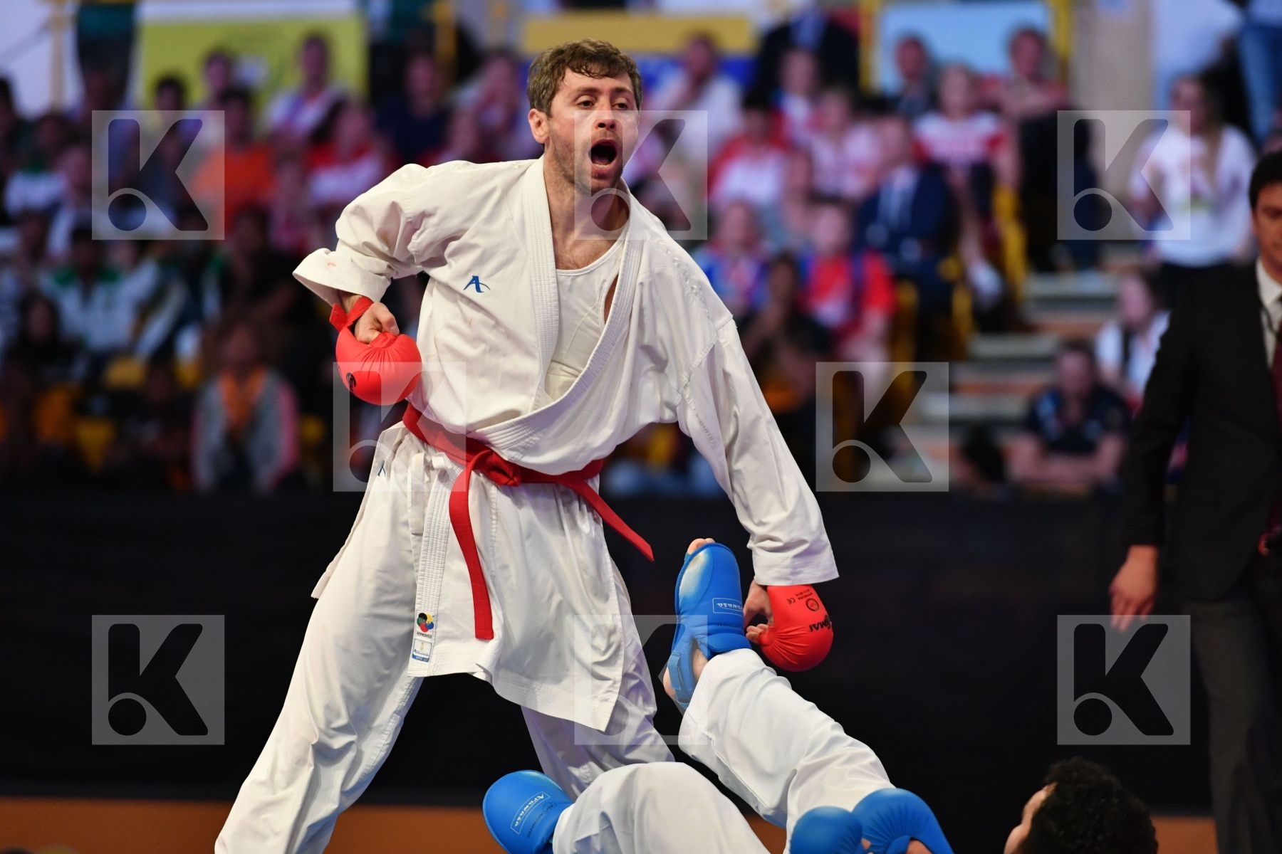 Arkania Gogita Ganjzadeh Sajad Georgia Iran Male kumite 84+ kg