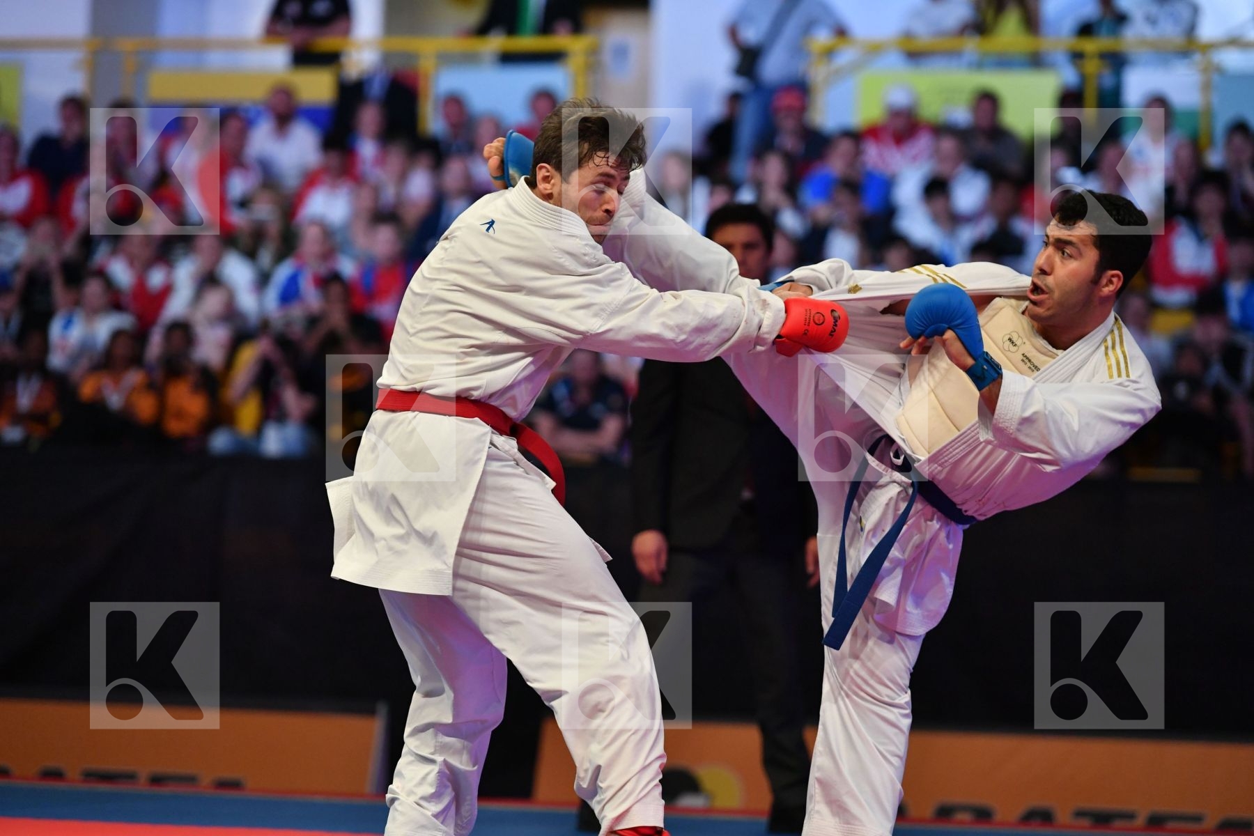 Arkania Gogita Ganjzadeh Sajad Georgia Iran Male kumite 84+ kg