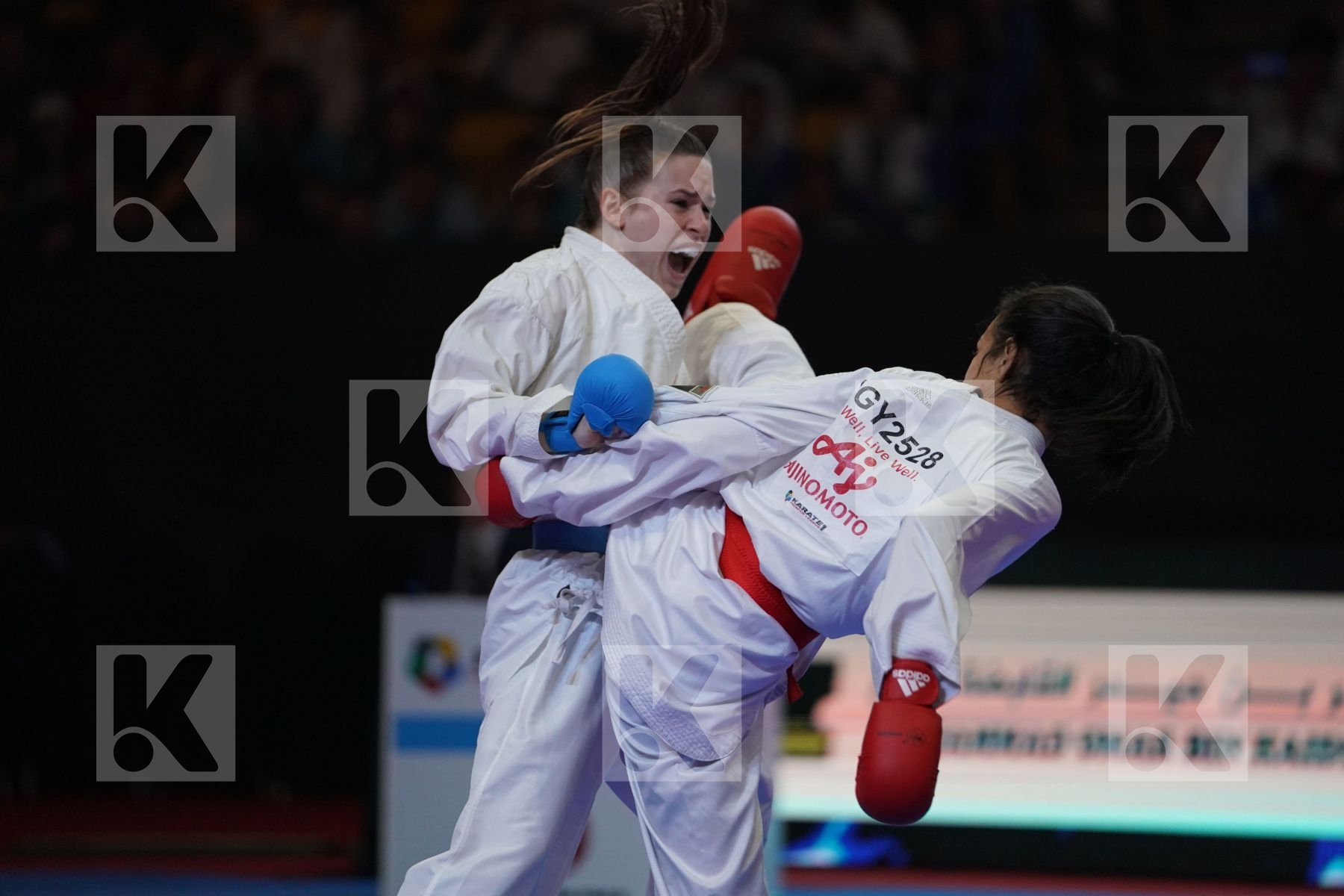 SALAMA REEM AHMED (EGYPT) VS HUBRICH SHARA (GERMANY) in Senior Kumite -50 Kg - Bronze bout