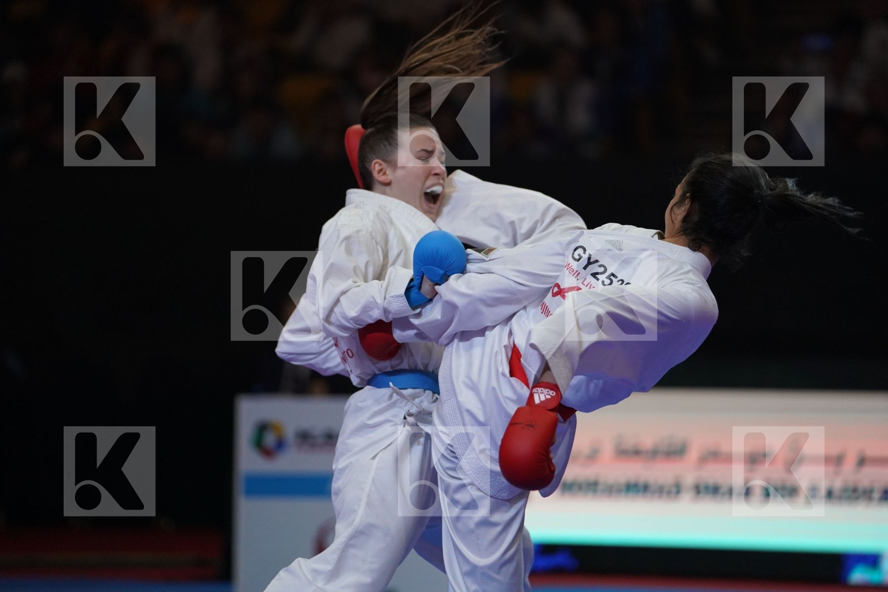 SALAMA REEM AHMED (EGYPT) VS HUBRICH SHARA (GERMANY) in Senior Kumite -50 Kg - Bronze bout