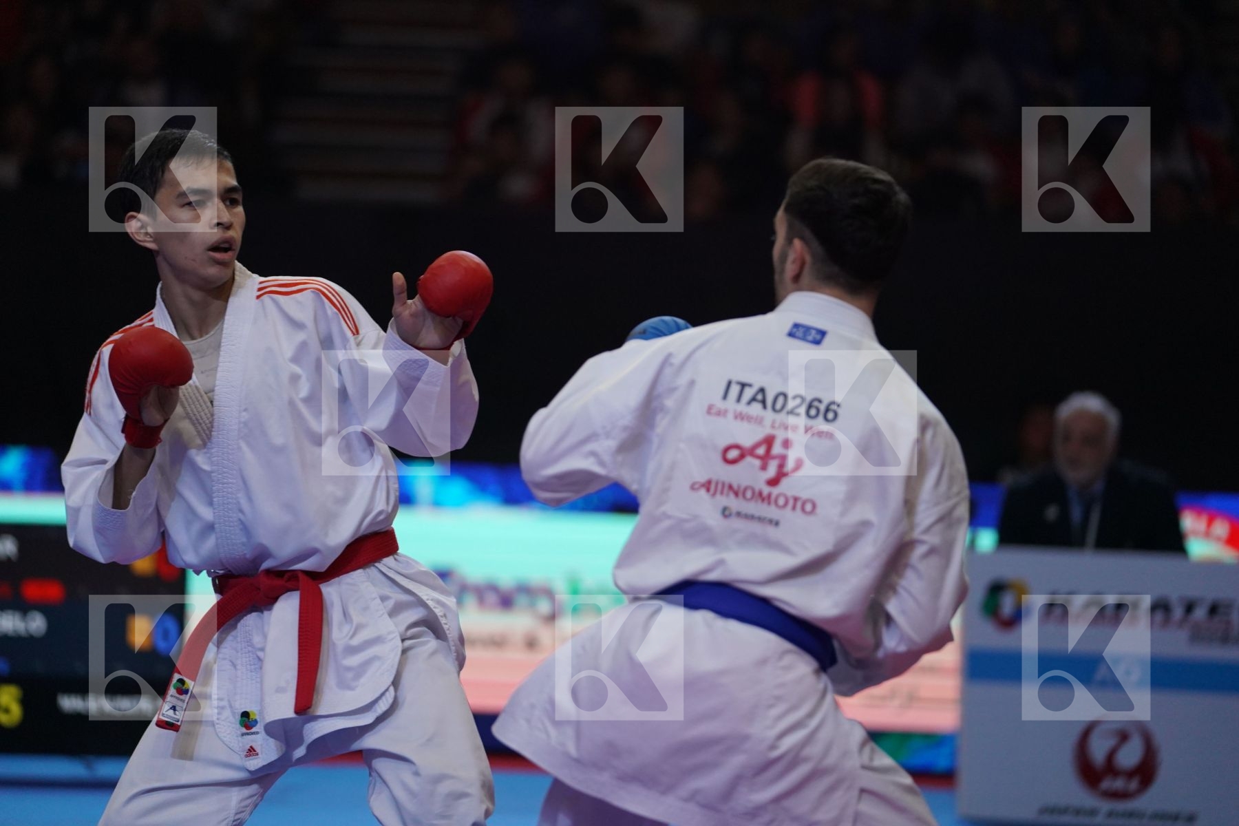 ALPYSBAY KAISAR (KAZAKHSTAN) VS CRESCENZO ANGELO (ITALY) in Senior Kumite -60 Kg - Bronze bout
