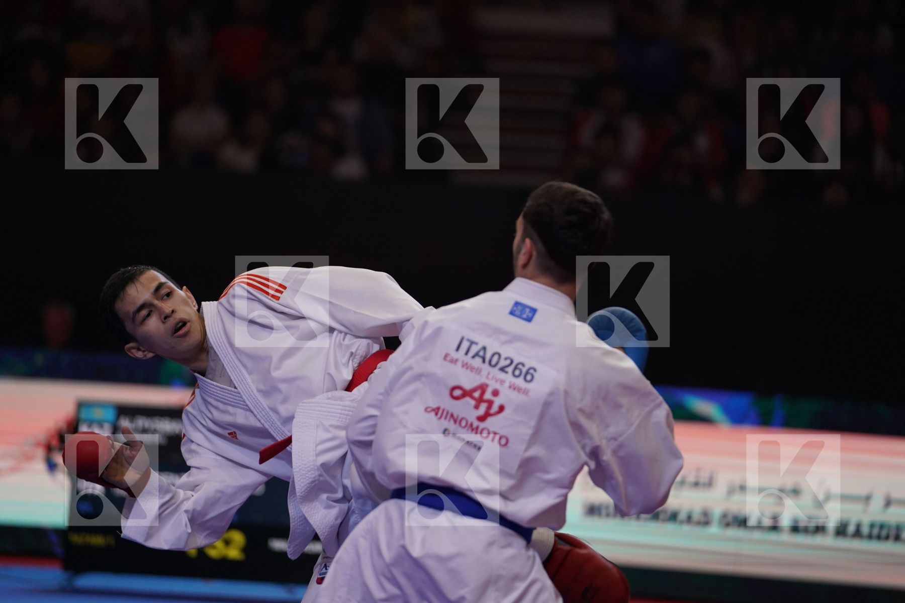 ALPYSBAY KAISAR (KAZAKHSTAN) VS CRESCENZO ANGELO (ITALY) in Senior Kumite -60 Kg - Bronze bout