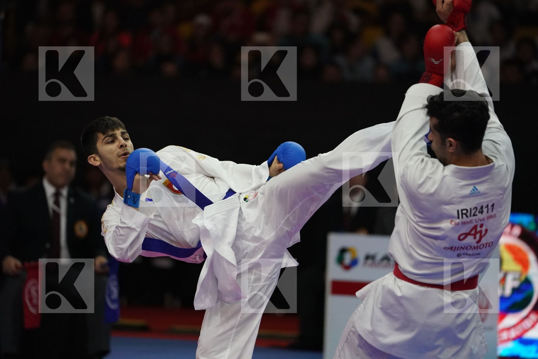 HASSANNIAIDEILAMI MAJID (ISLAMIC REPUBLIC OF IRAN) VS SAMDAN ERAY (TURKEY) in Senior Kumite -60 Kg - Bronze bout