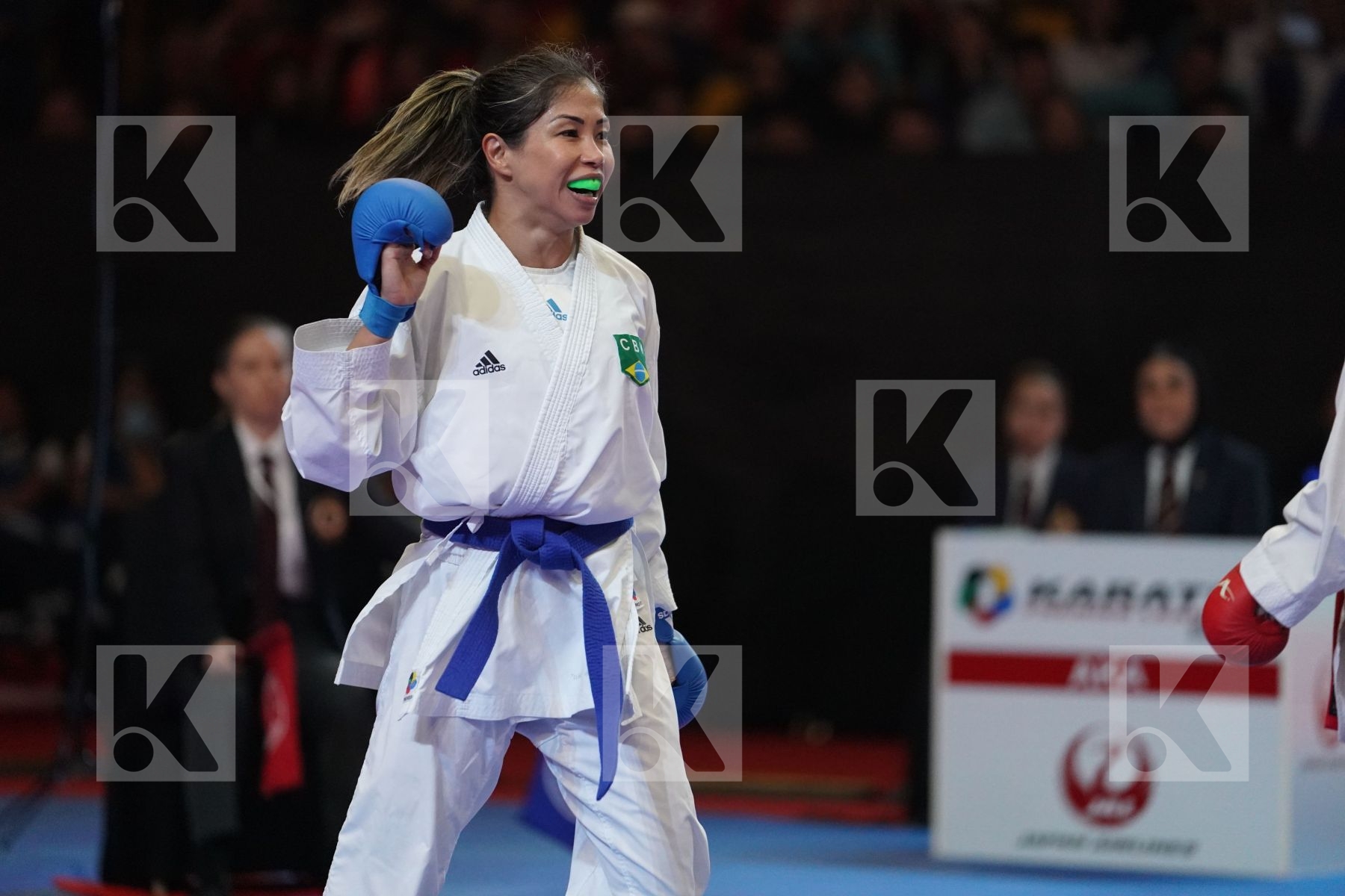 KHAKSAR TARAVAT (ISLAMIC REPUBLIC OF IRAN) VS KUMIZAKI VALERIA (BRAZIL) in Senior Kumite -55 Kg - Bronze bout