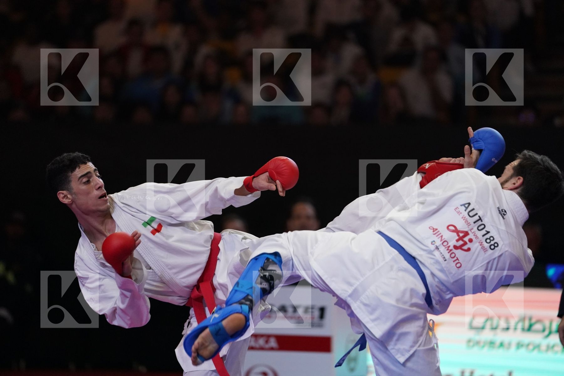 MIRZAEI FASHTALI AMIR REZA (ISLAMIC REPUBLIC OF IRAN) VS POKORNY STEFAN (AUSTRIA) in Senior Kumite -67 Kg - Bronze bout