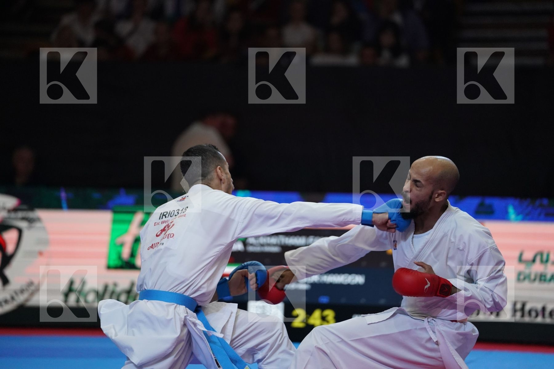 ALKHATHAMI FAHAD (SAUDI ARABIA) VS DERAFSHIPOUR HAMOON (ISLAMIC REPUBLIC OF IRAN) in Senior Kumite -67 Kg - Bronze bout