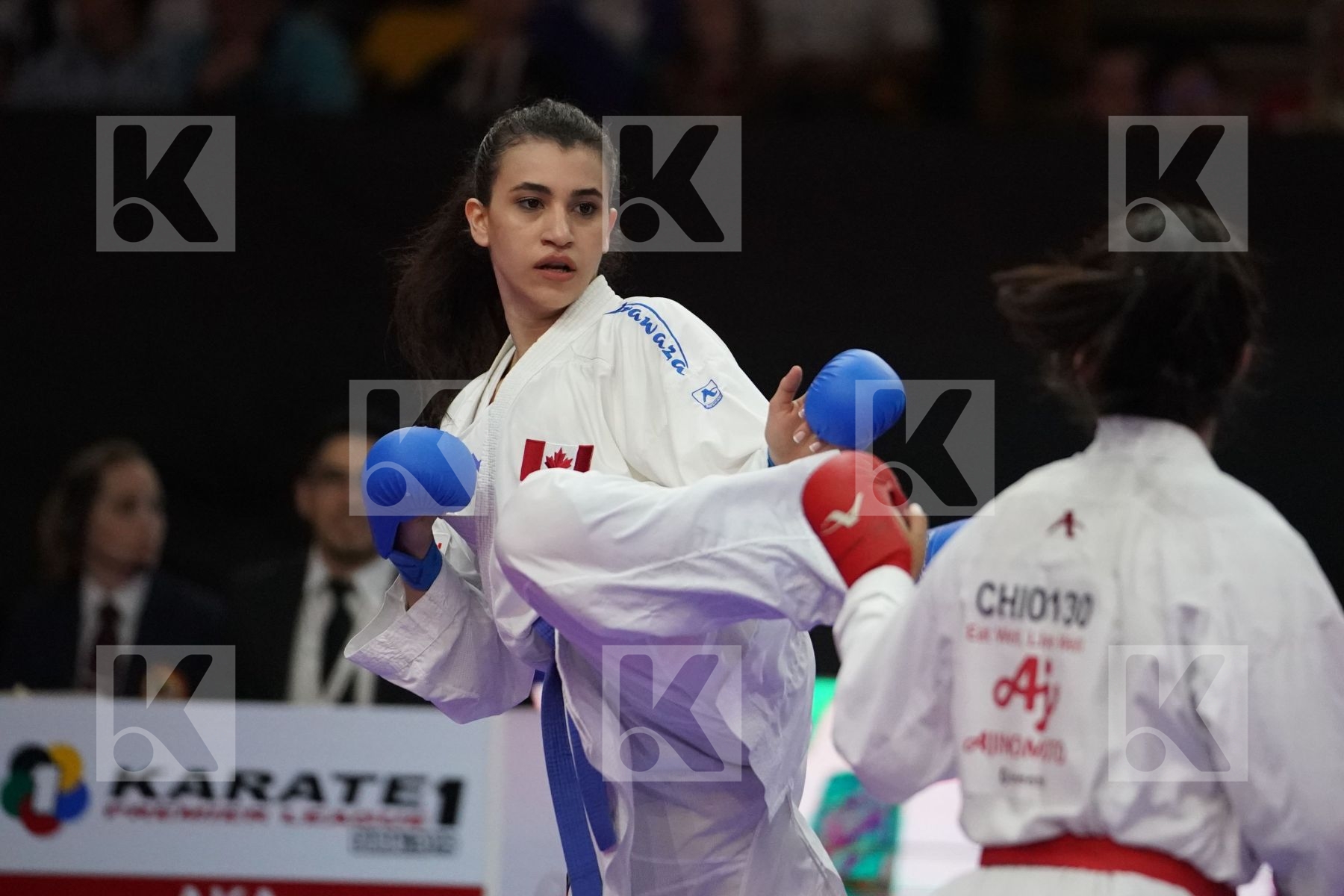VIDELA TORO CAROLINA (CHILE) VS JUMAA HAYA (CANADA) in Junior Kumite Male -61 Kg - Bronze bout