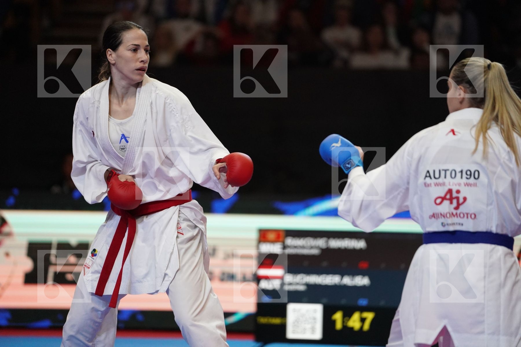 RAKOVIC MARINA (MONTENEGRO) VS BUCHINGER ALISA (AUSTRIA) in Senior Kumite -68 Kg - Bronze bout