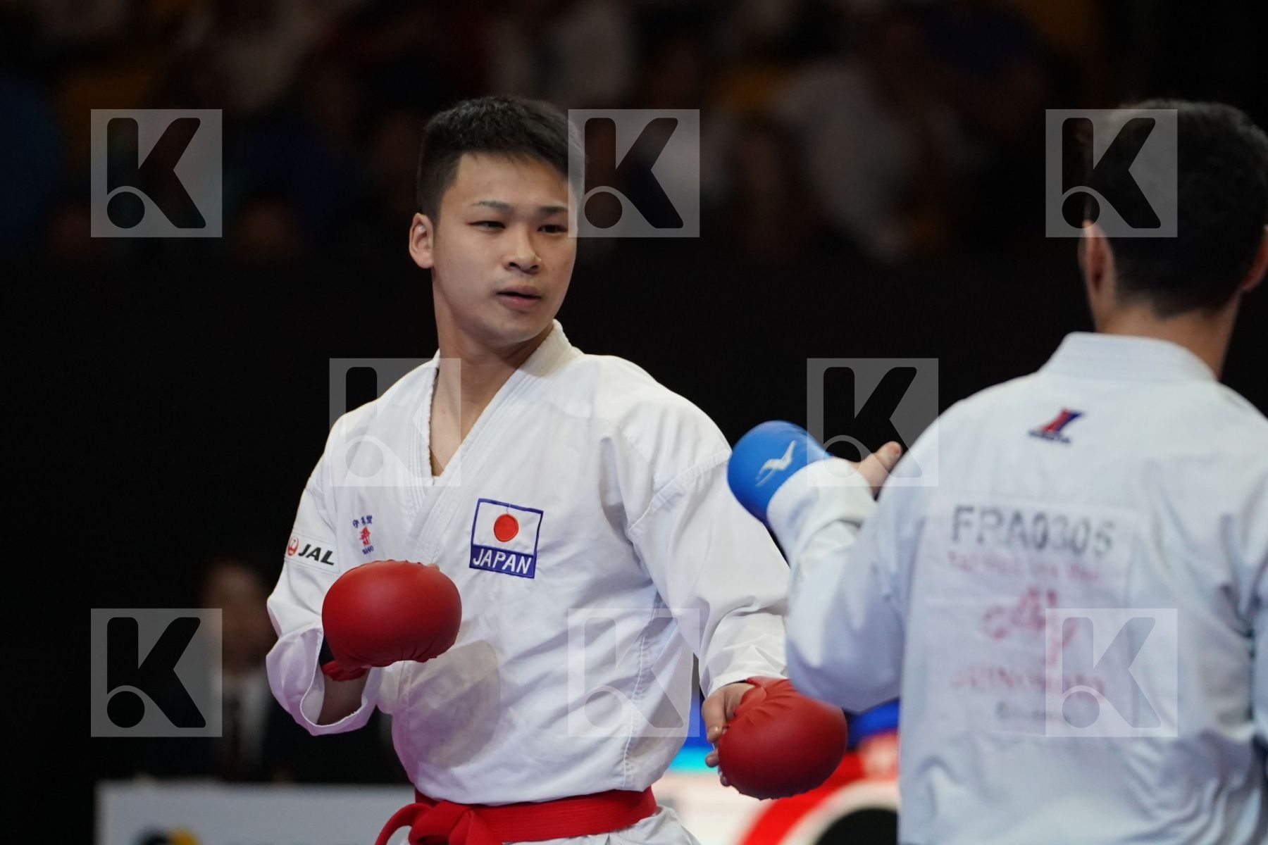 KOIKE MAKOTO (JAPAN) VS ABDESSELEM FAROUK (FRANCE) in Senior Kumite -84 Kg - Bronze bout