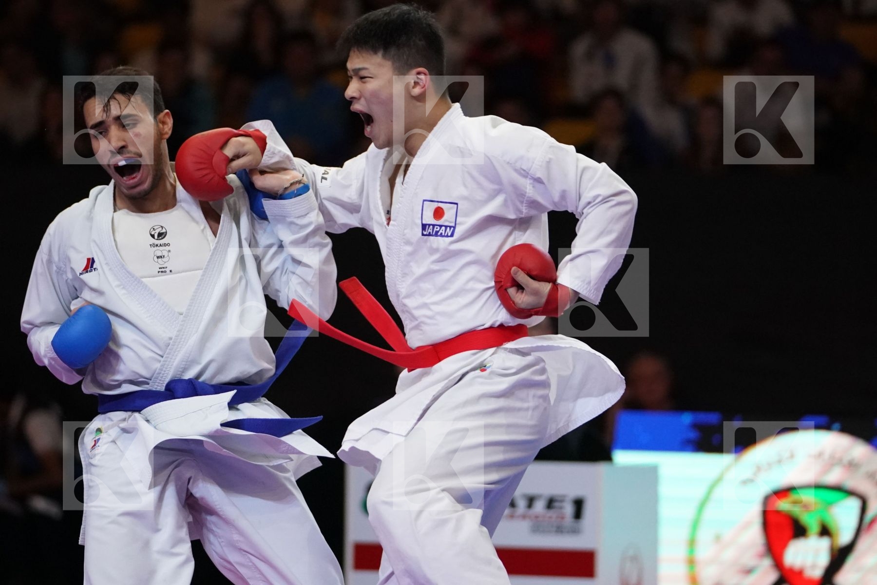 KOIKE MAKOTO (JAPAN) VS ABDESSELEM FAROUK (FRANCE) in Senior Kumite -84 Kg - Bronze bout